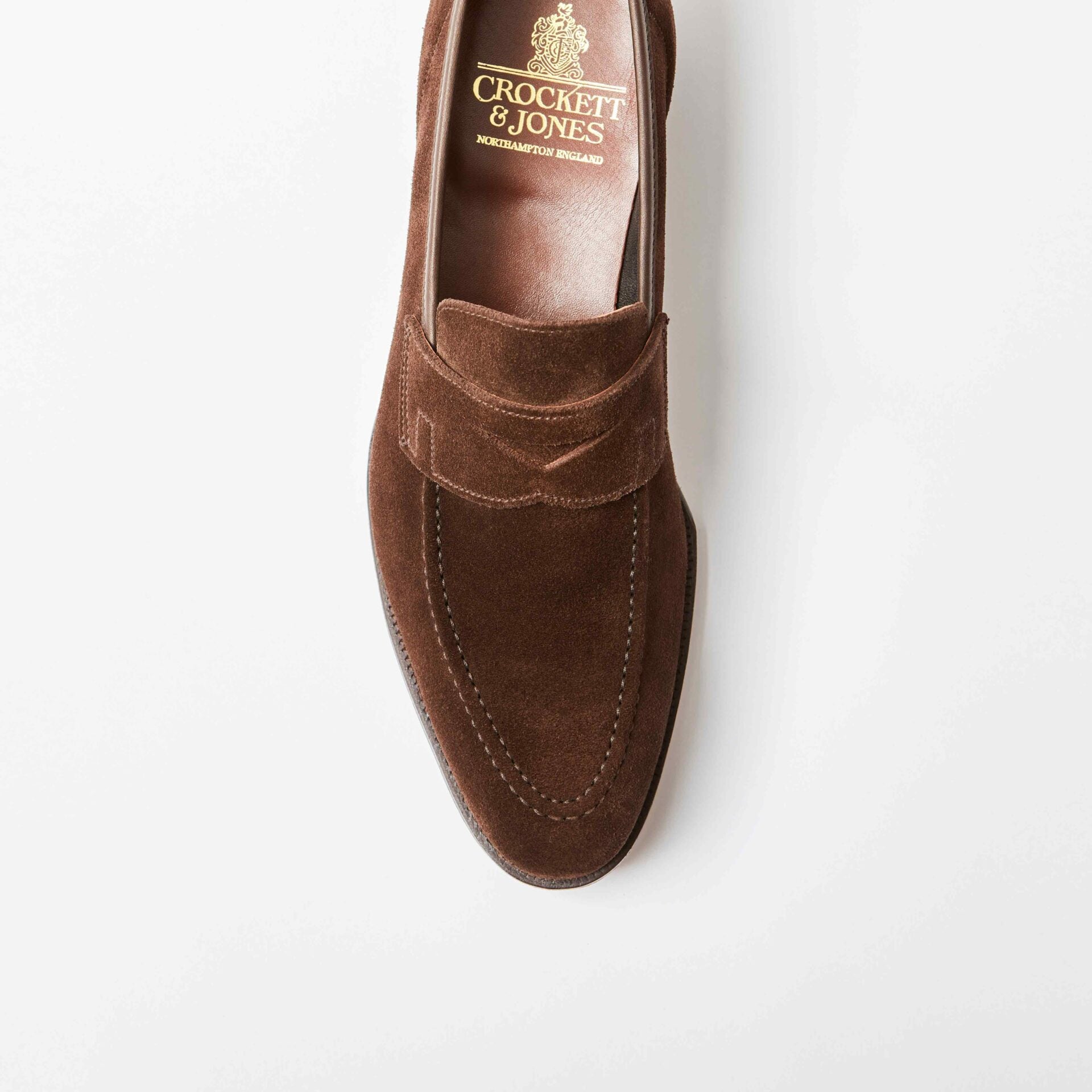 Teign Dark Brown Suede Penny Loafer