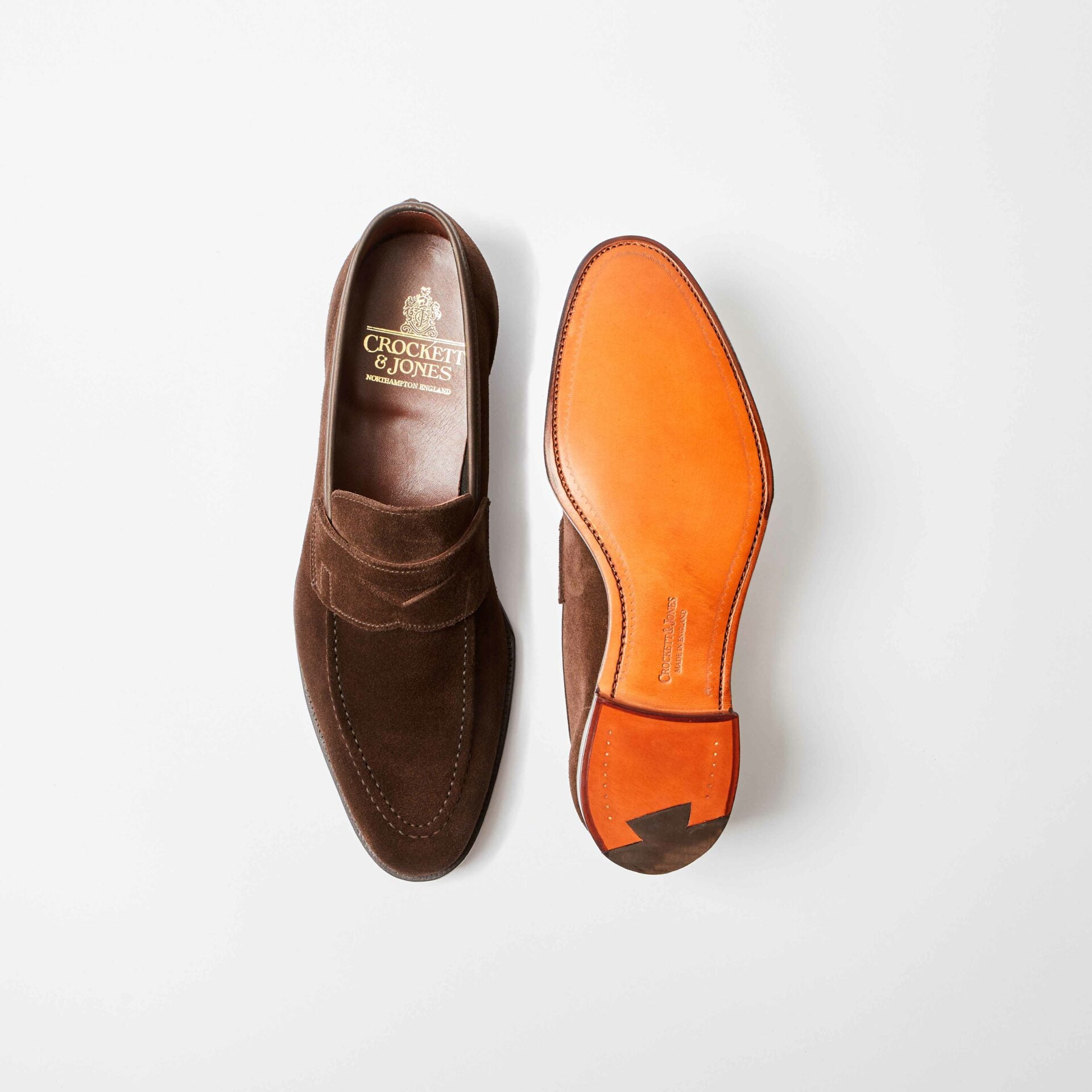 Teign Dark Brown Suede Penny Loafer