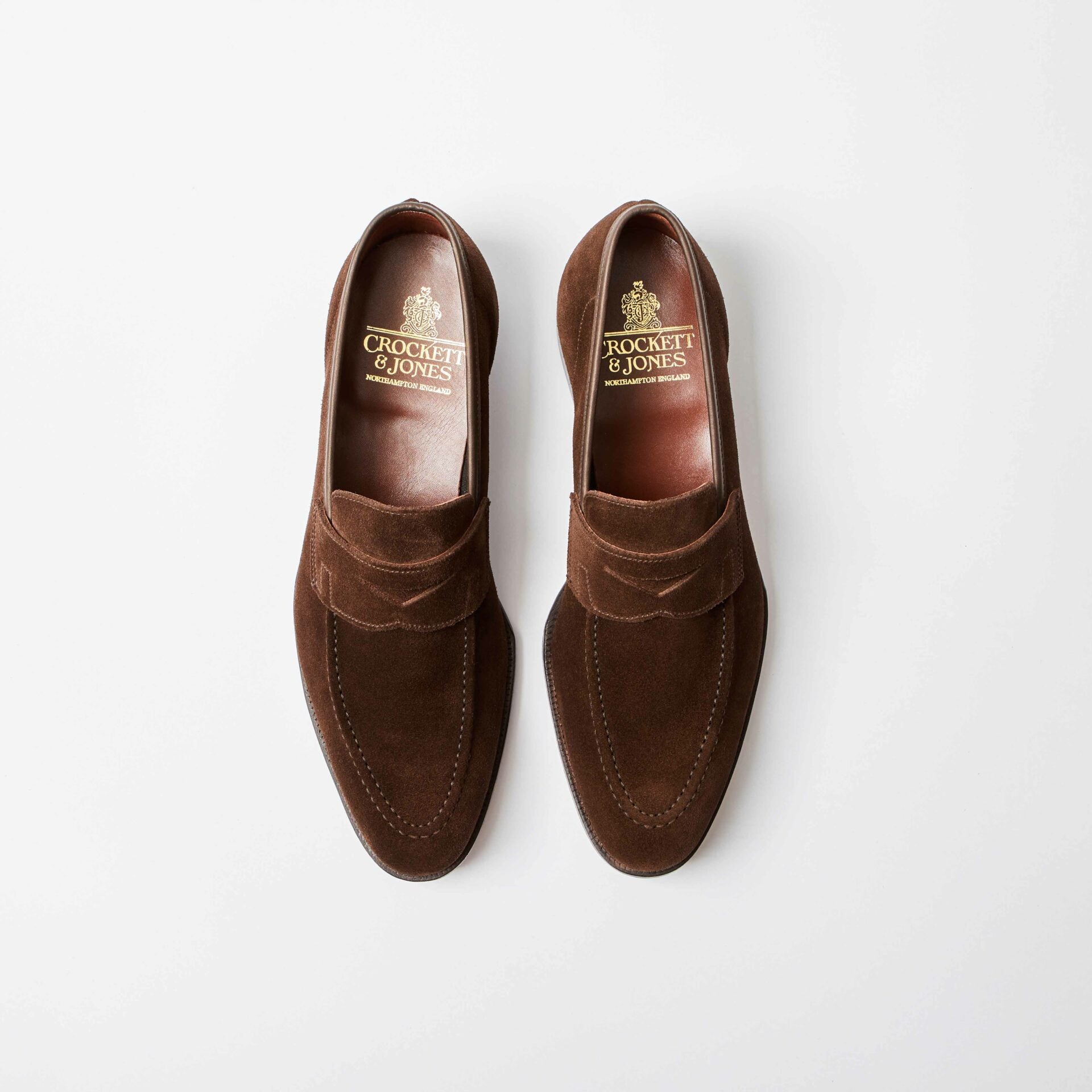 Teign Dark Brown Suede Penny Loafer