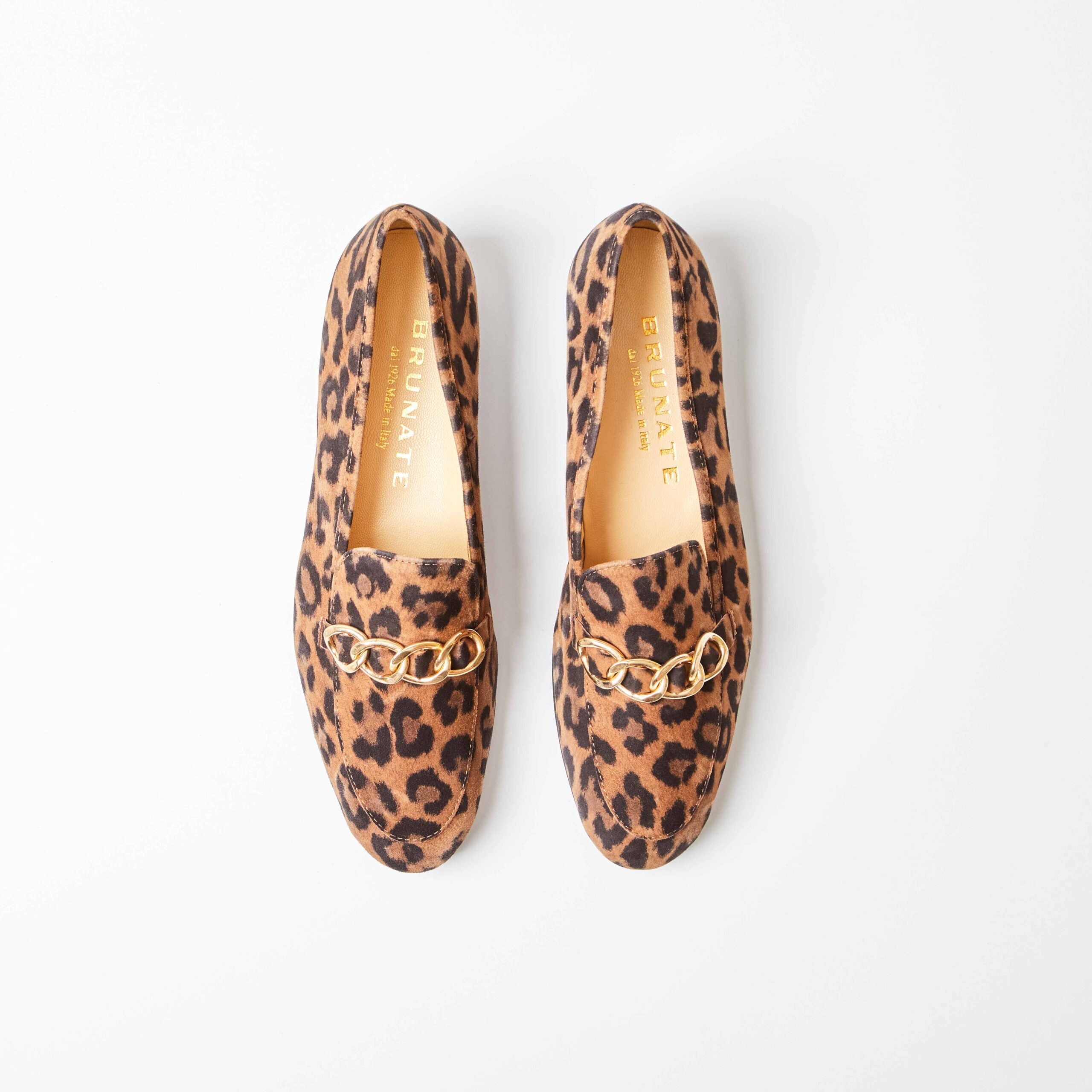 Salerno Leopard Print Nubuck with Gold Chain Loafer