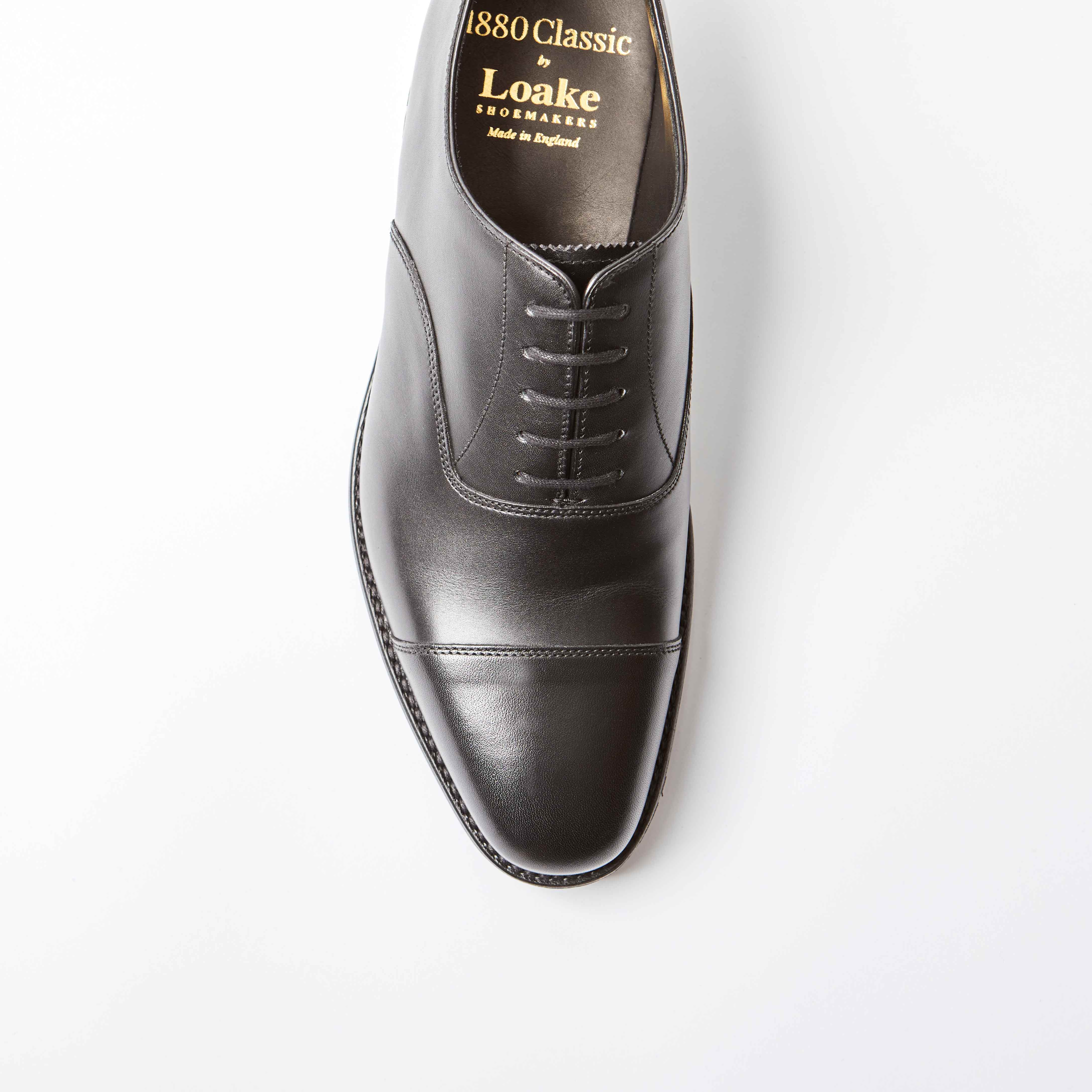 Aldwych - F Width - Black Calf Leather Oxford with Rubber Sole