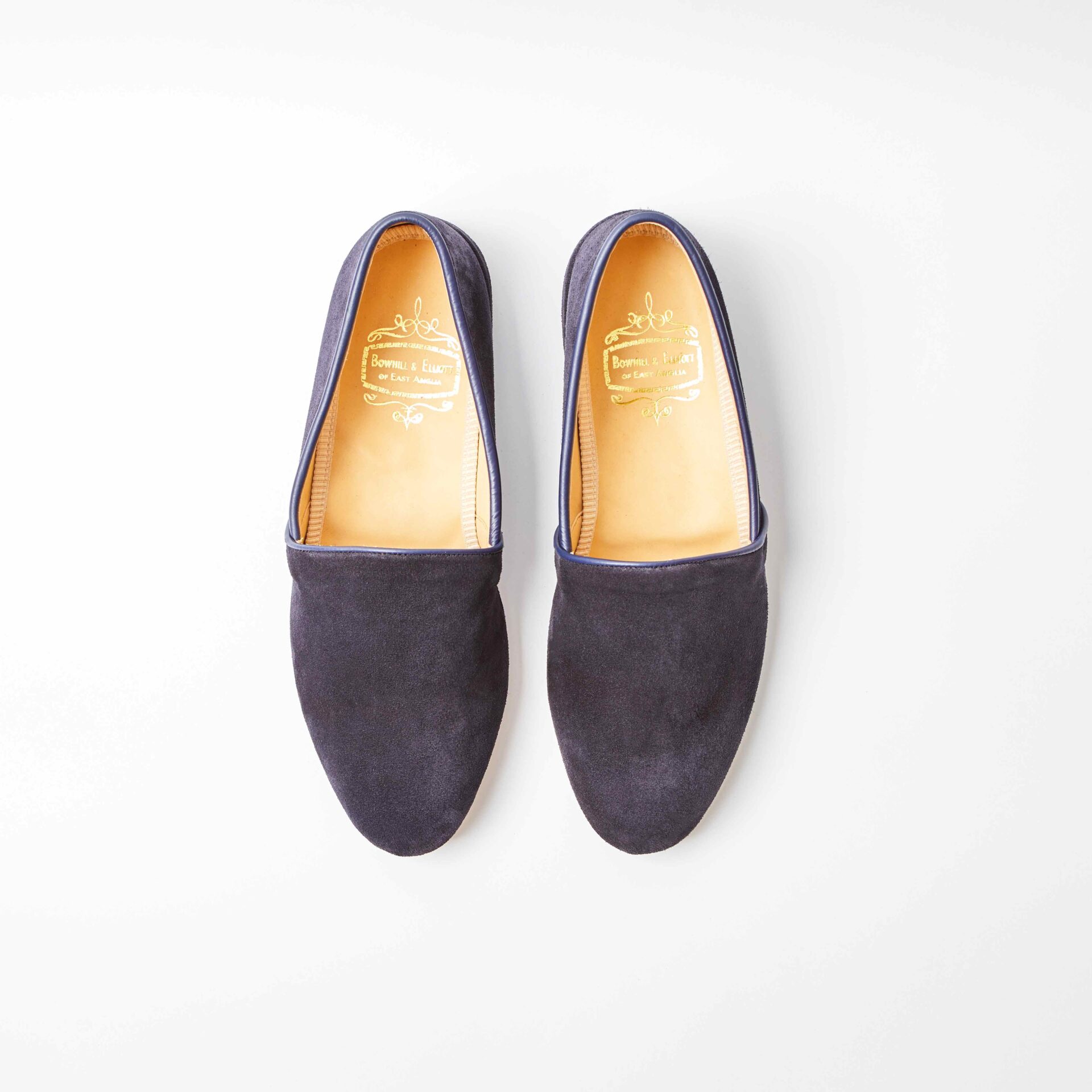 Navy Suede Monk Slippers