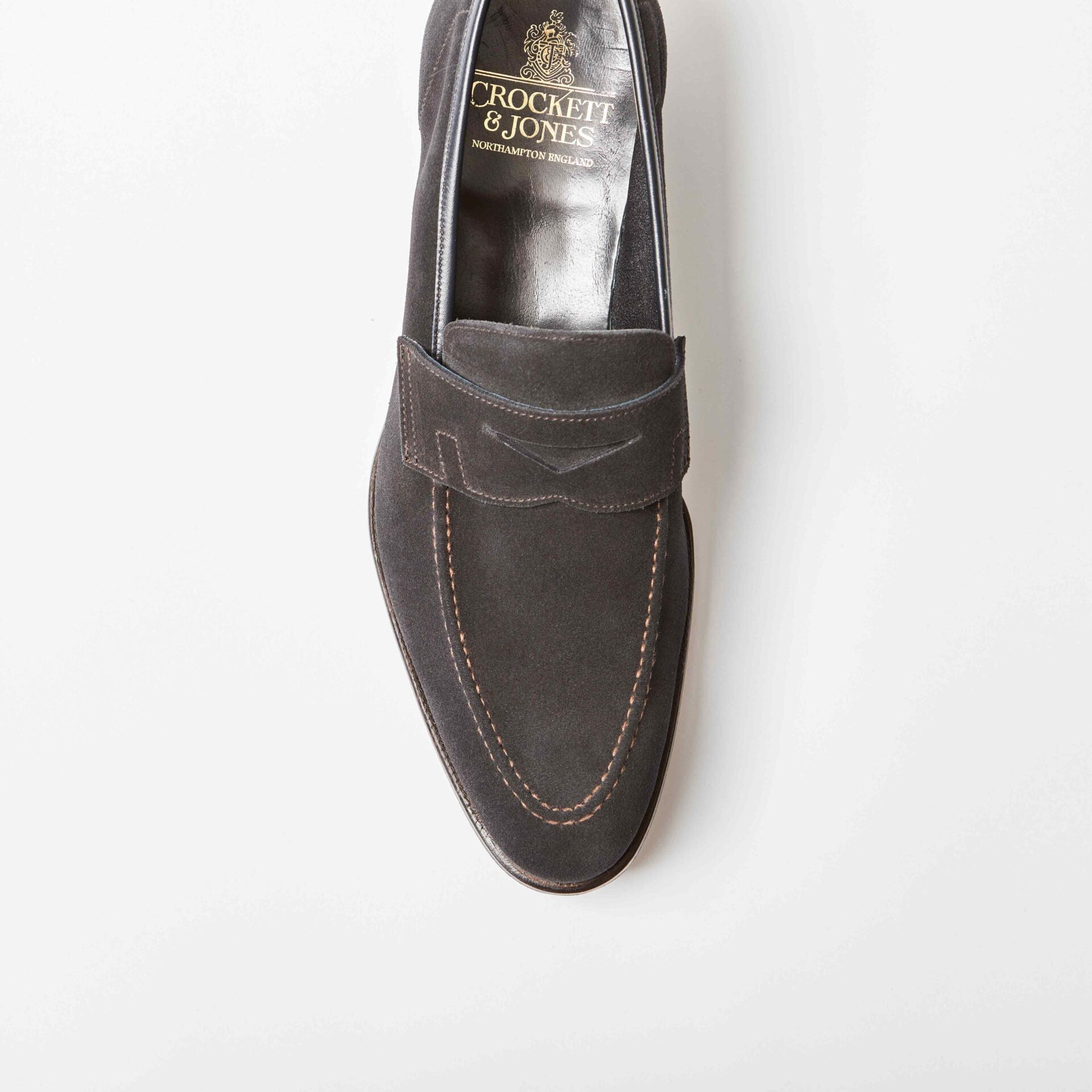 Teign Navy Suede Penny Loafer