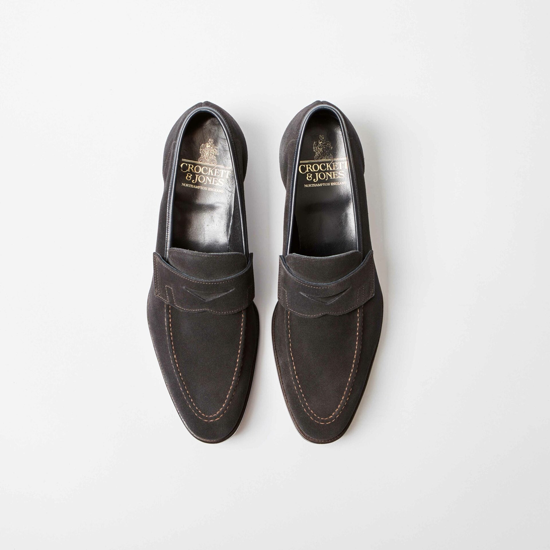 Teign Navy Suede Penny Loafer
