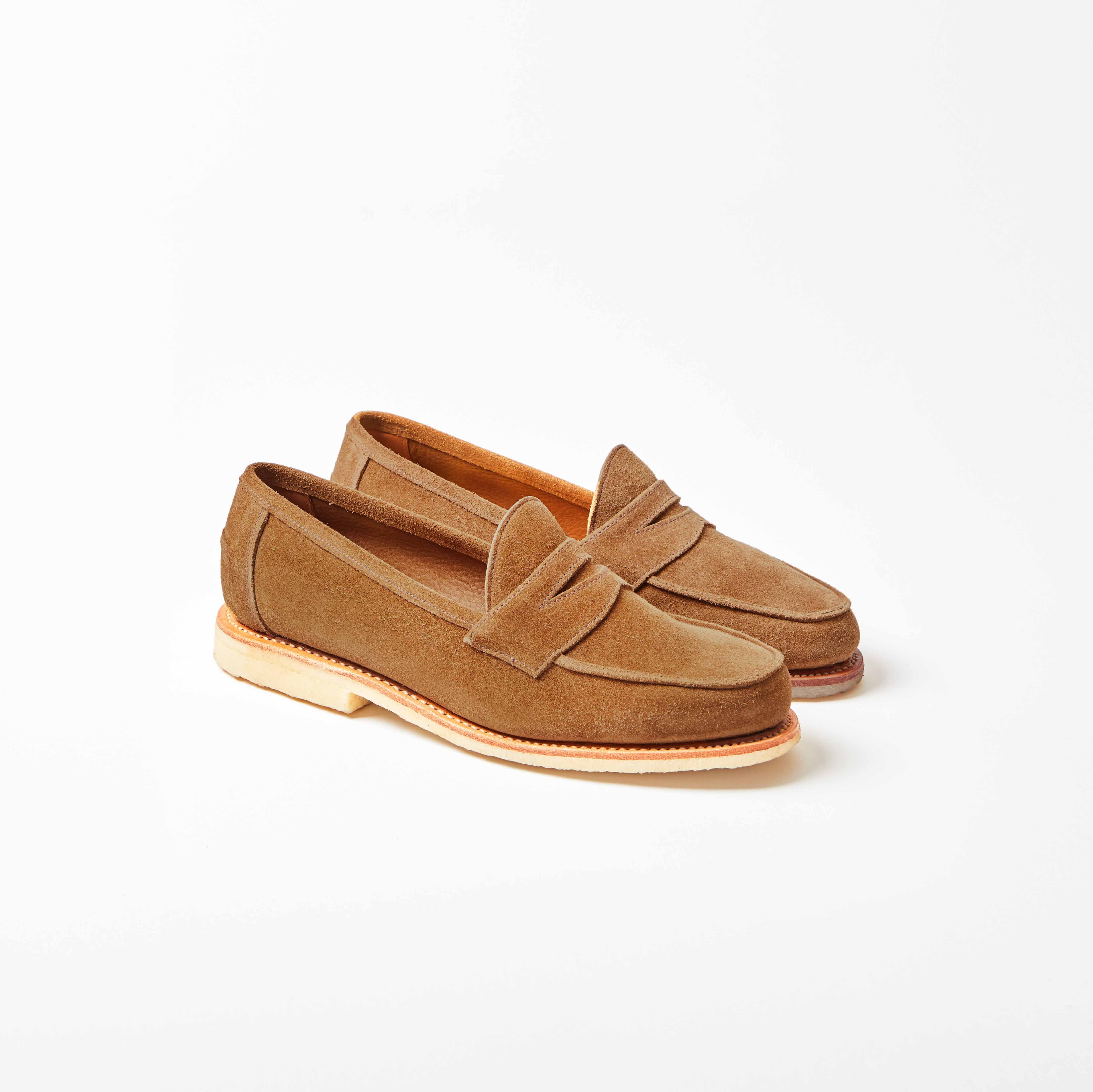 Edwin Tobacco Reverse Suede Penny Loafer