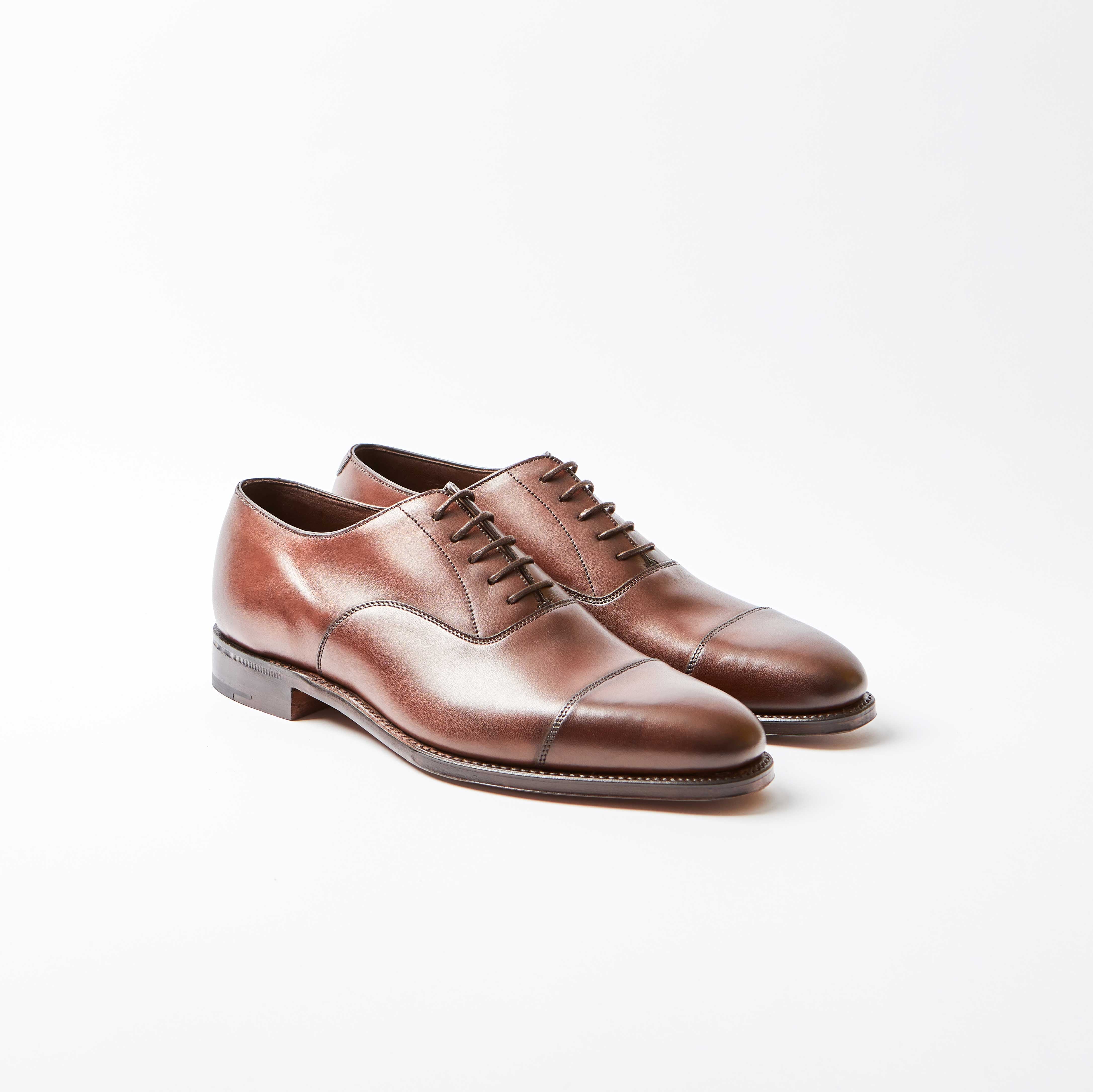 Aldwych Dark Brown Calf Leather Oxford Toe Cap