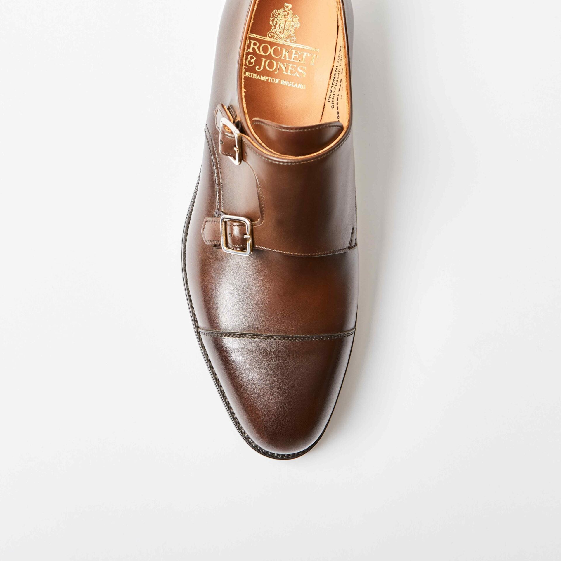 Lowndes 4 Dark Brown Burnished Calf Double Monk