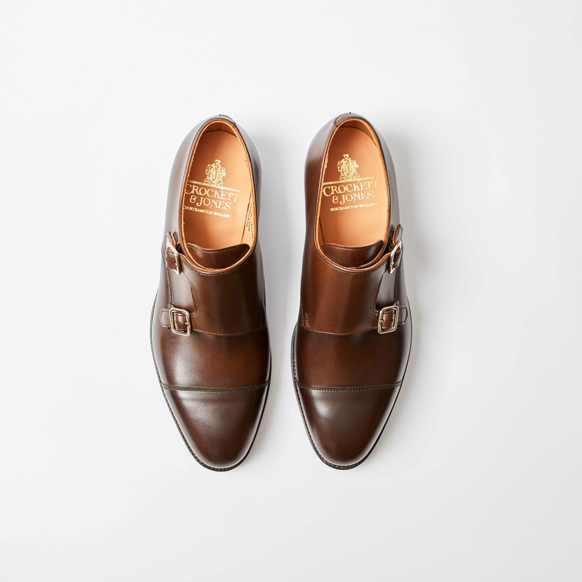 Lowndes 4 Dark Brown Burnished Calf Double Monk