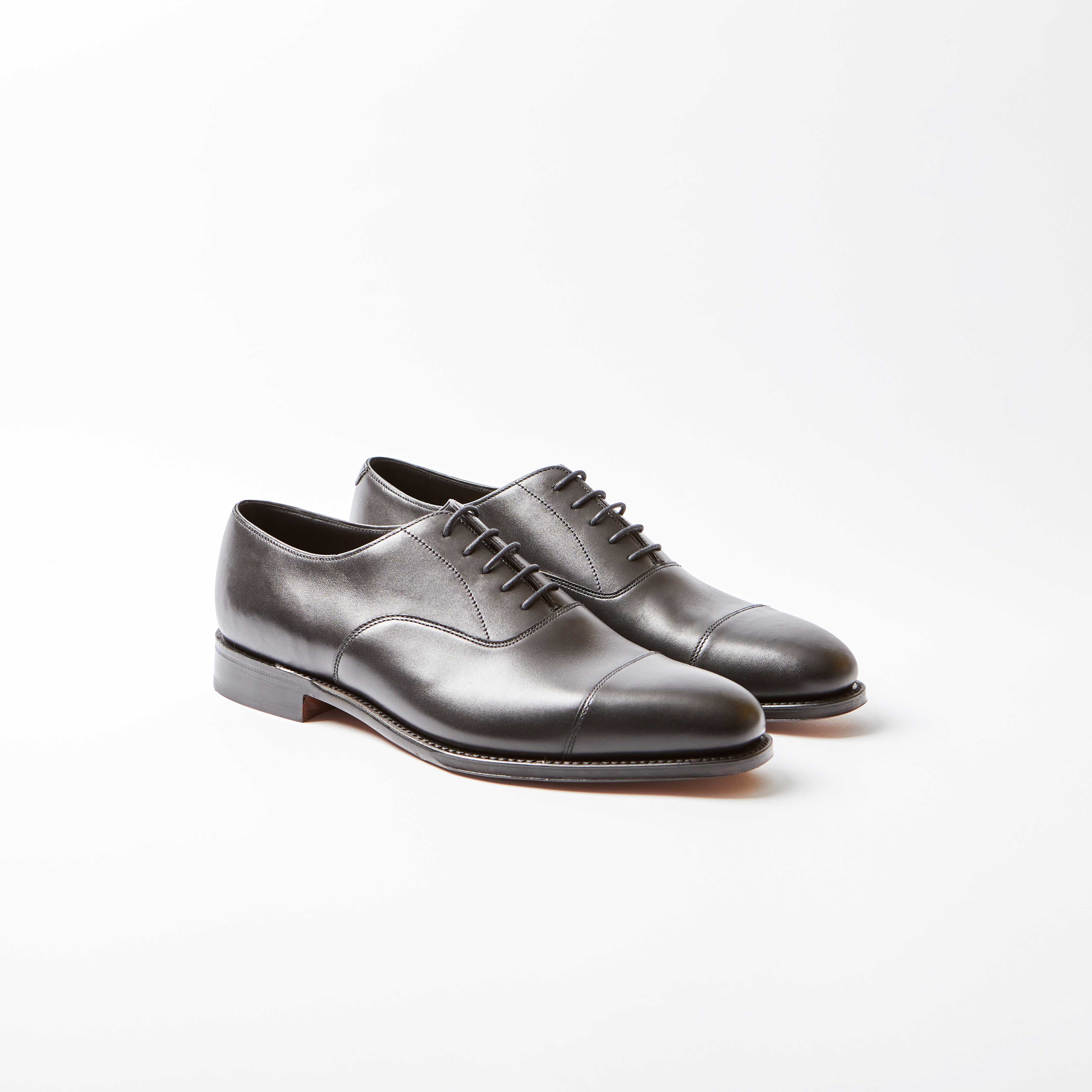 Aldwych - F Width - Black Calf Leather Oxford with Leather Sole