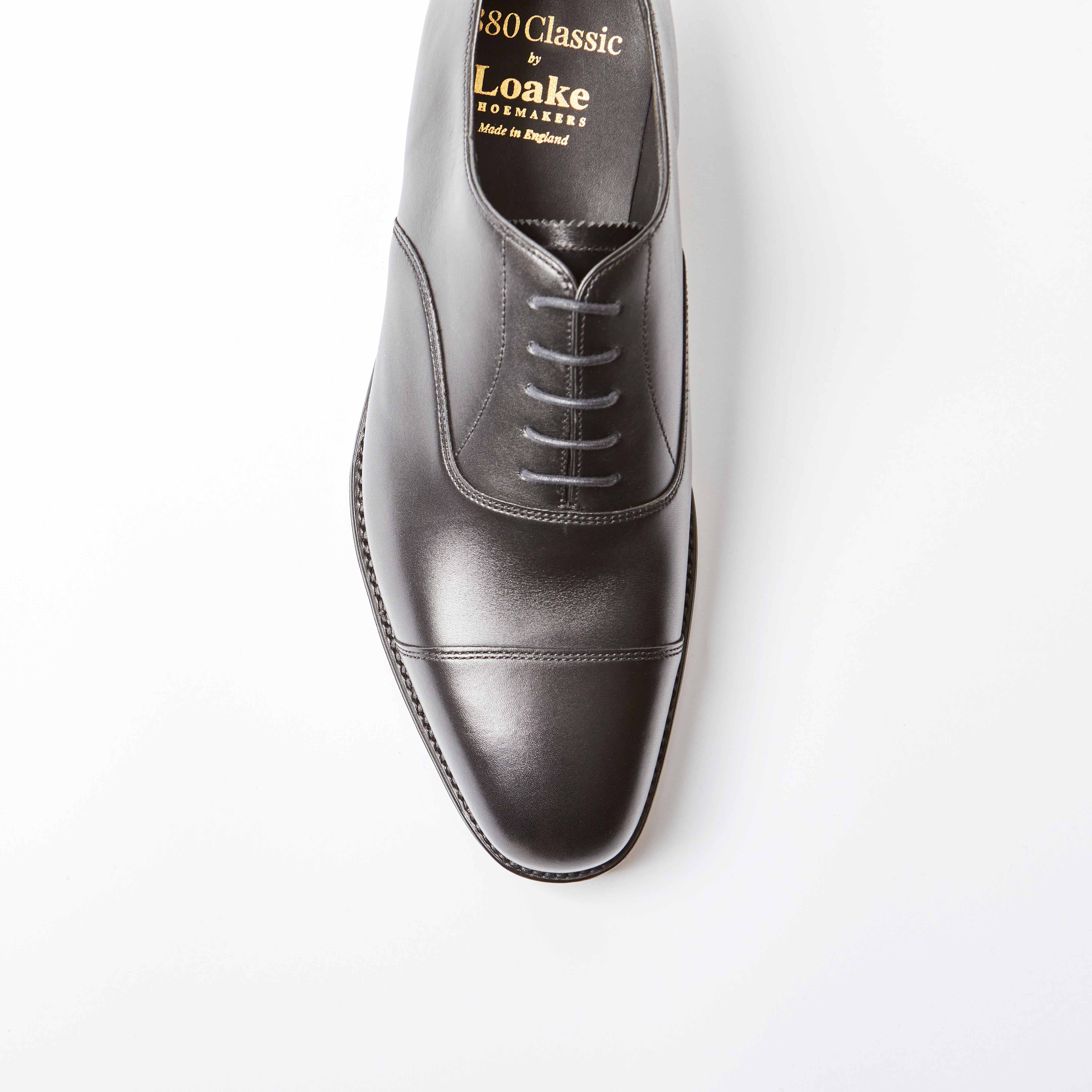 Aldwych - F Width - Black Calf Leather Oxford with Leather Sole