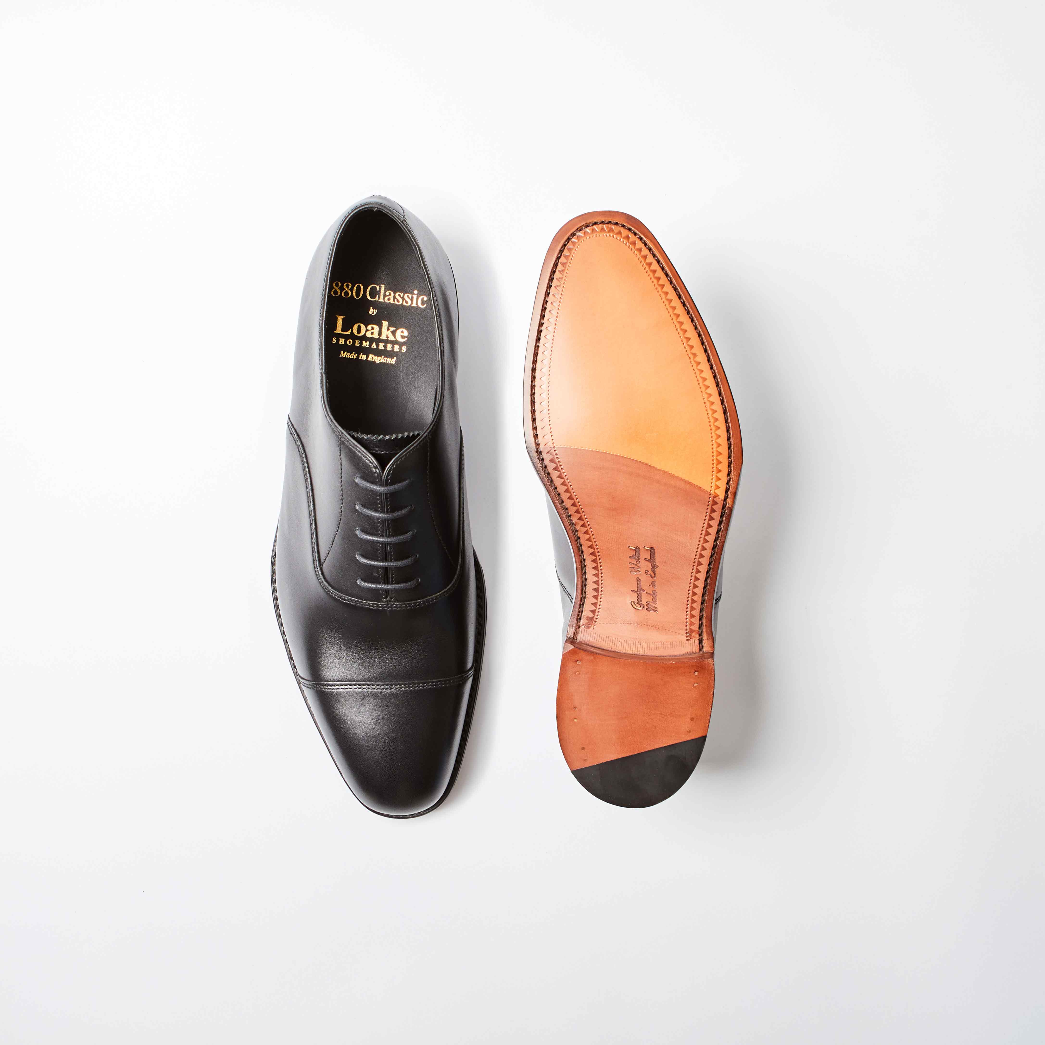 Aldwych - F Width - Black Calf Leather Oxford with Leather Sole