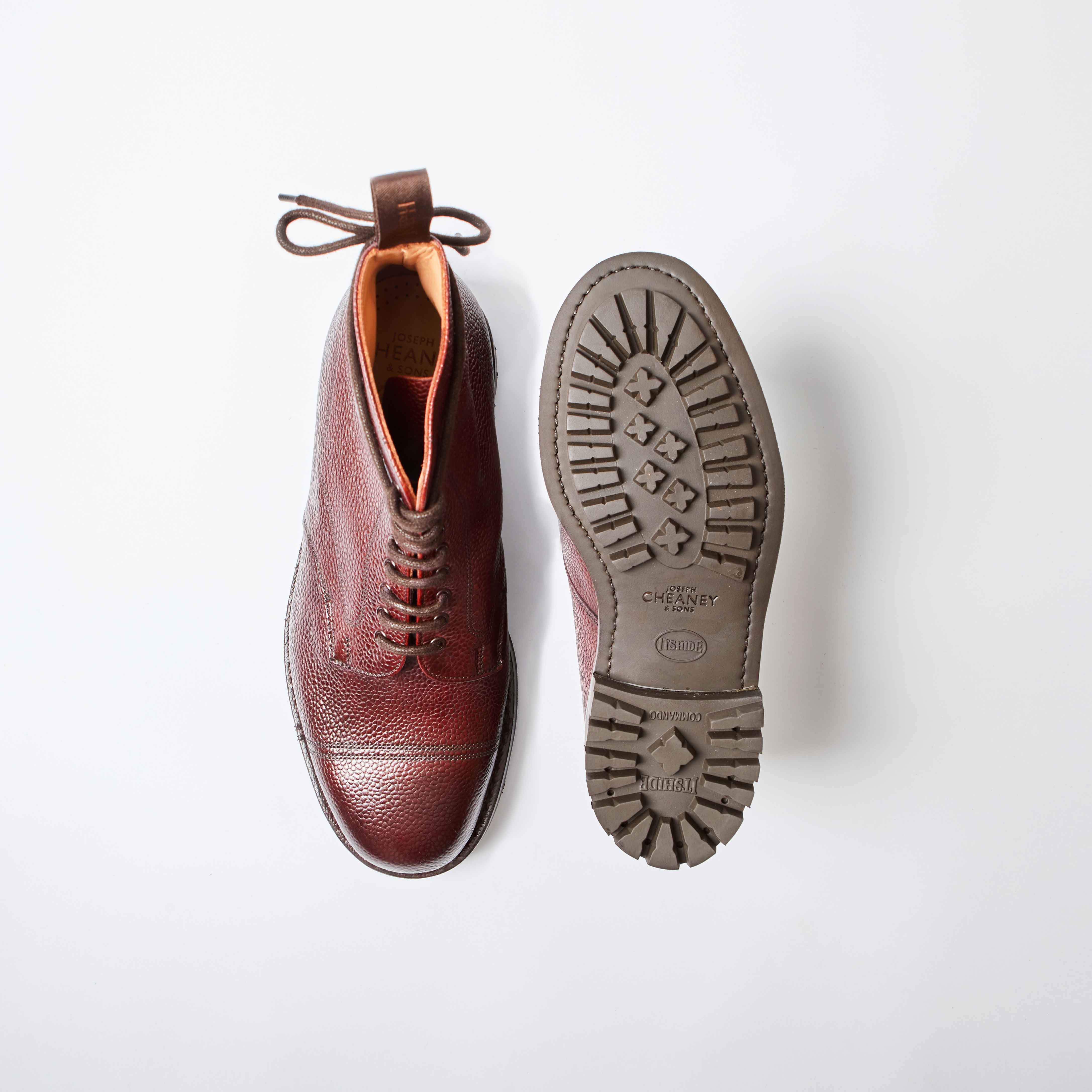 Pennine Burgundy Grain Derby Boot