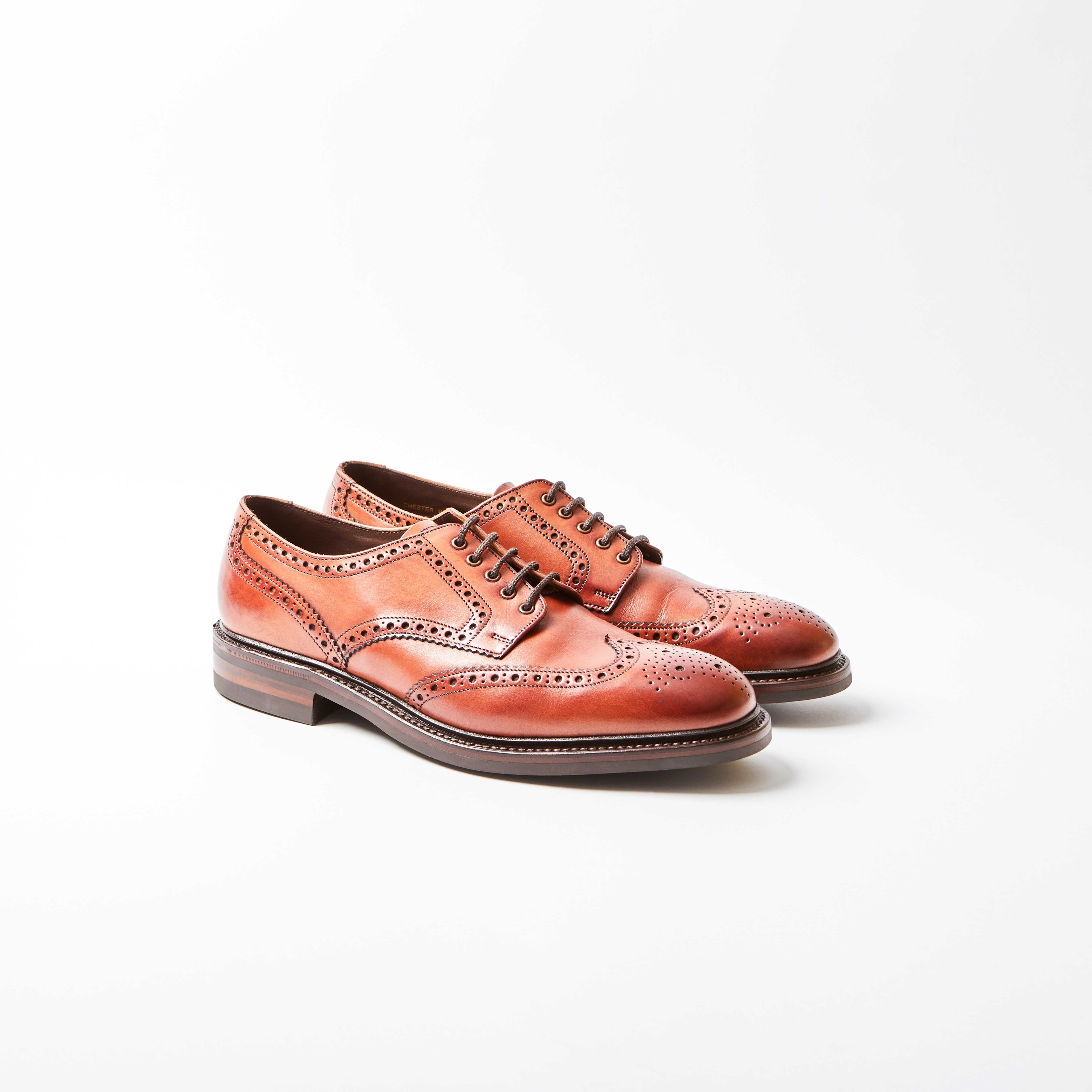 Bowhill&Elliott 英国製 チーター刺繍パンプス UK7 美品 箱付 Chester Mahogany Brogues | Bowhill and Elliott