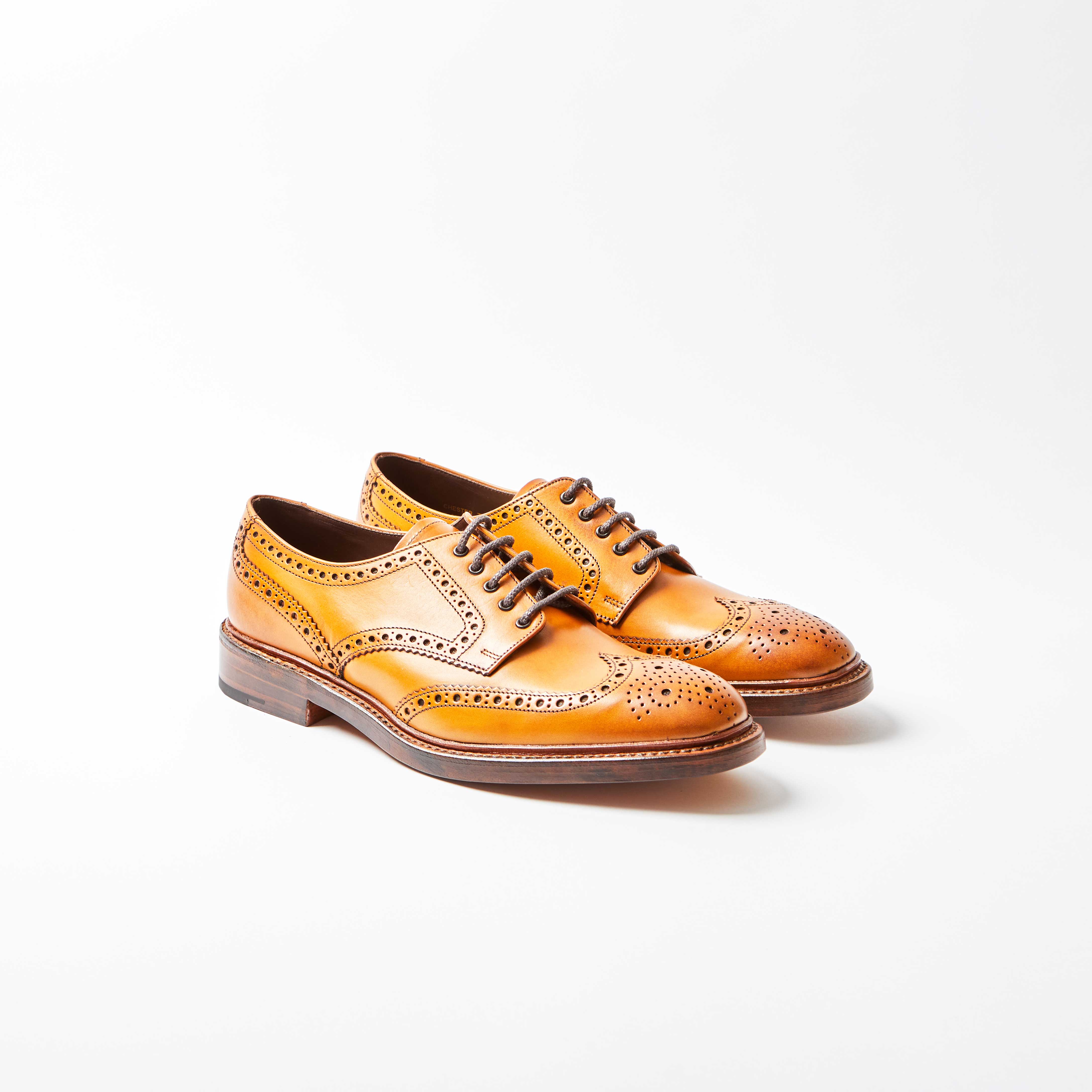 Chester Tan Burnished Calf Brogues