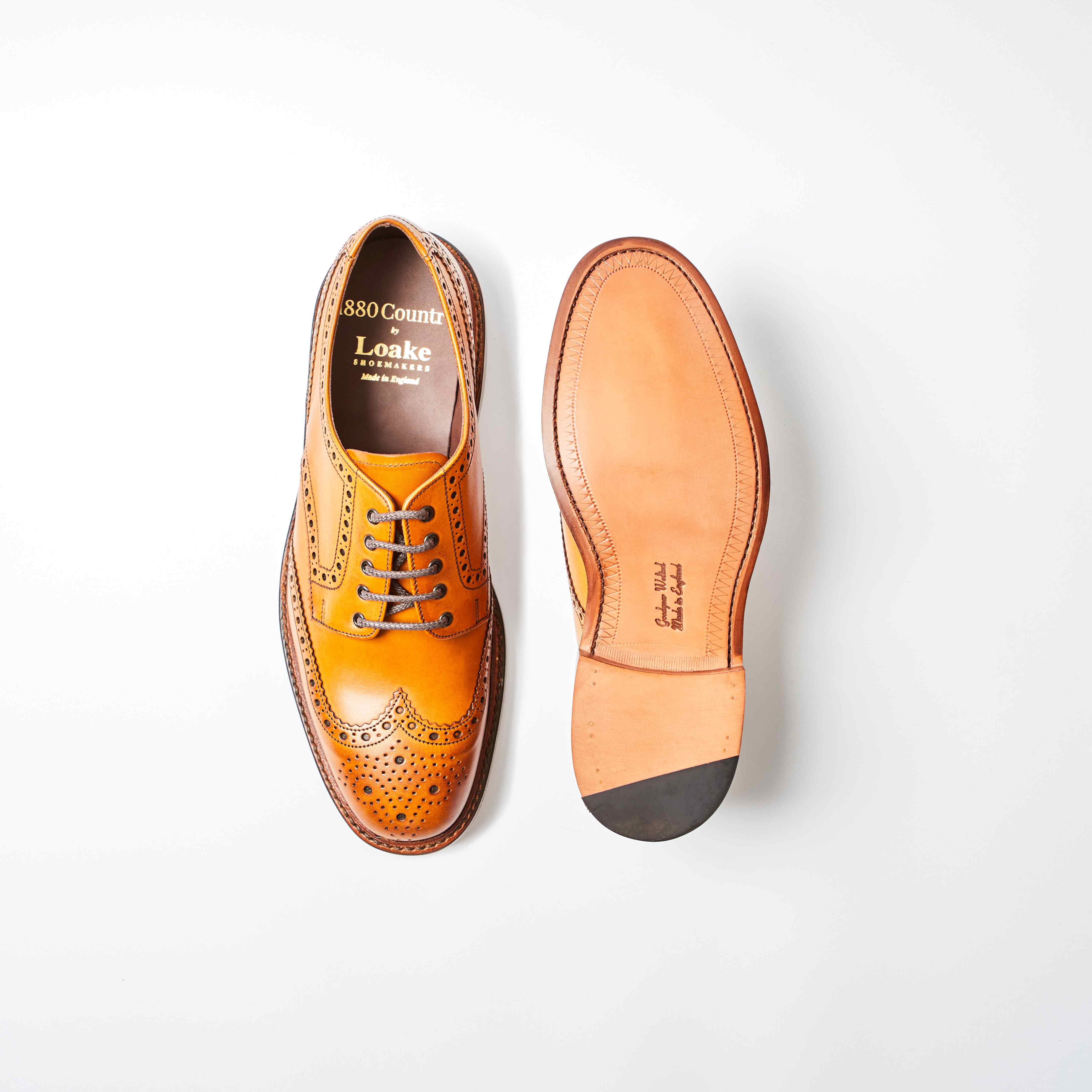 Chester Tan Burnished Calf Brogues