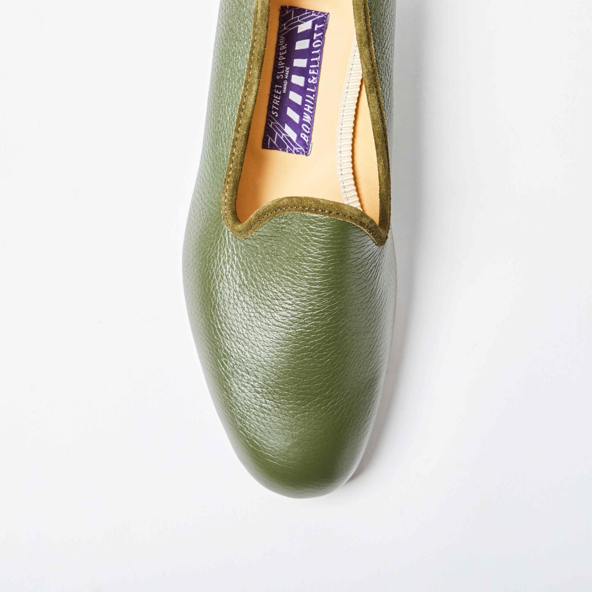 Olive Deerskin Venetian Slippers