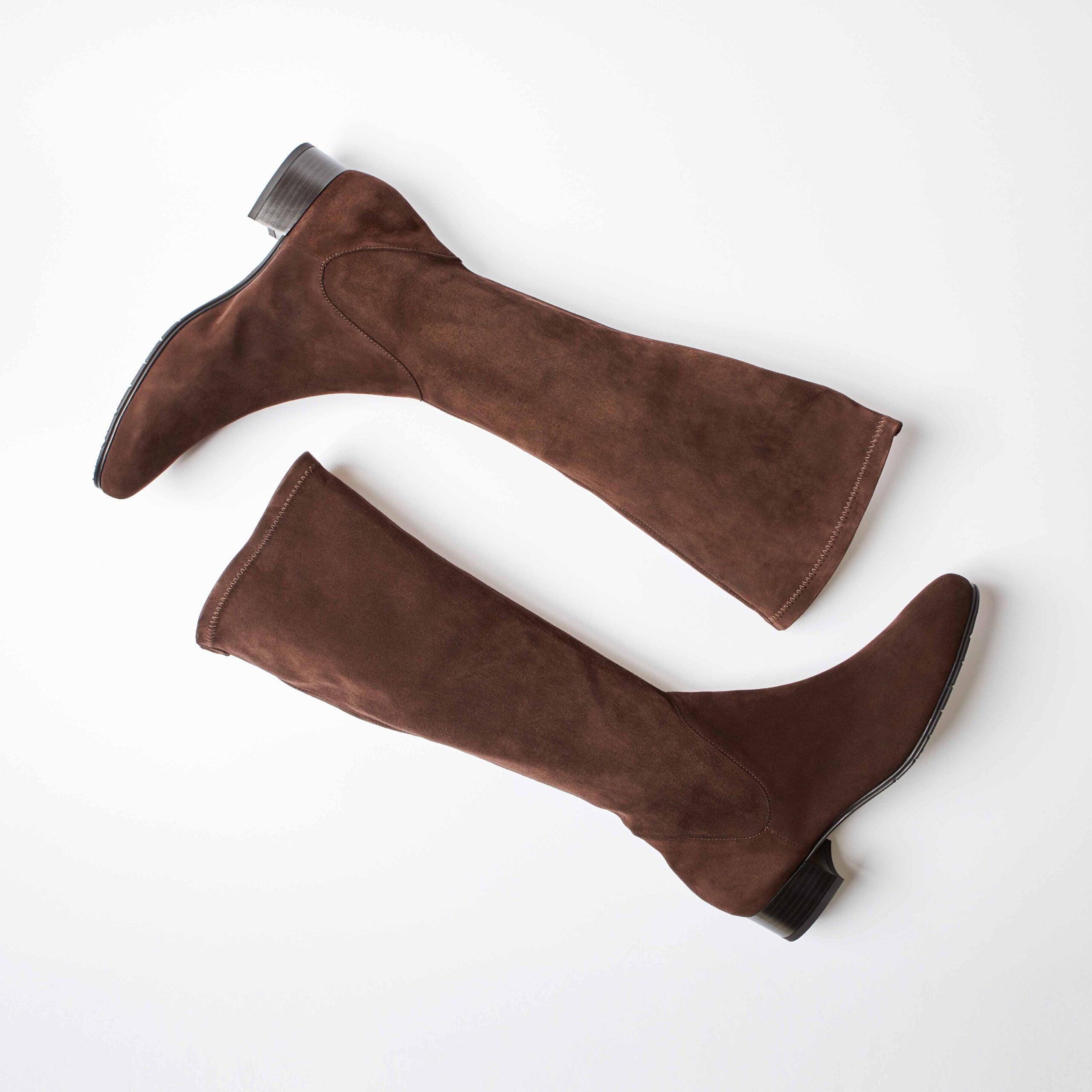 Vetto Dark Brown Suede Knee High Boot