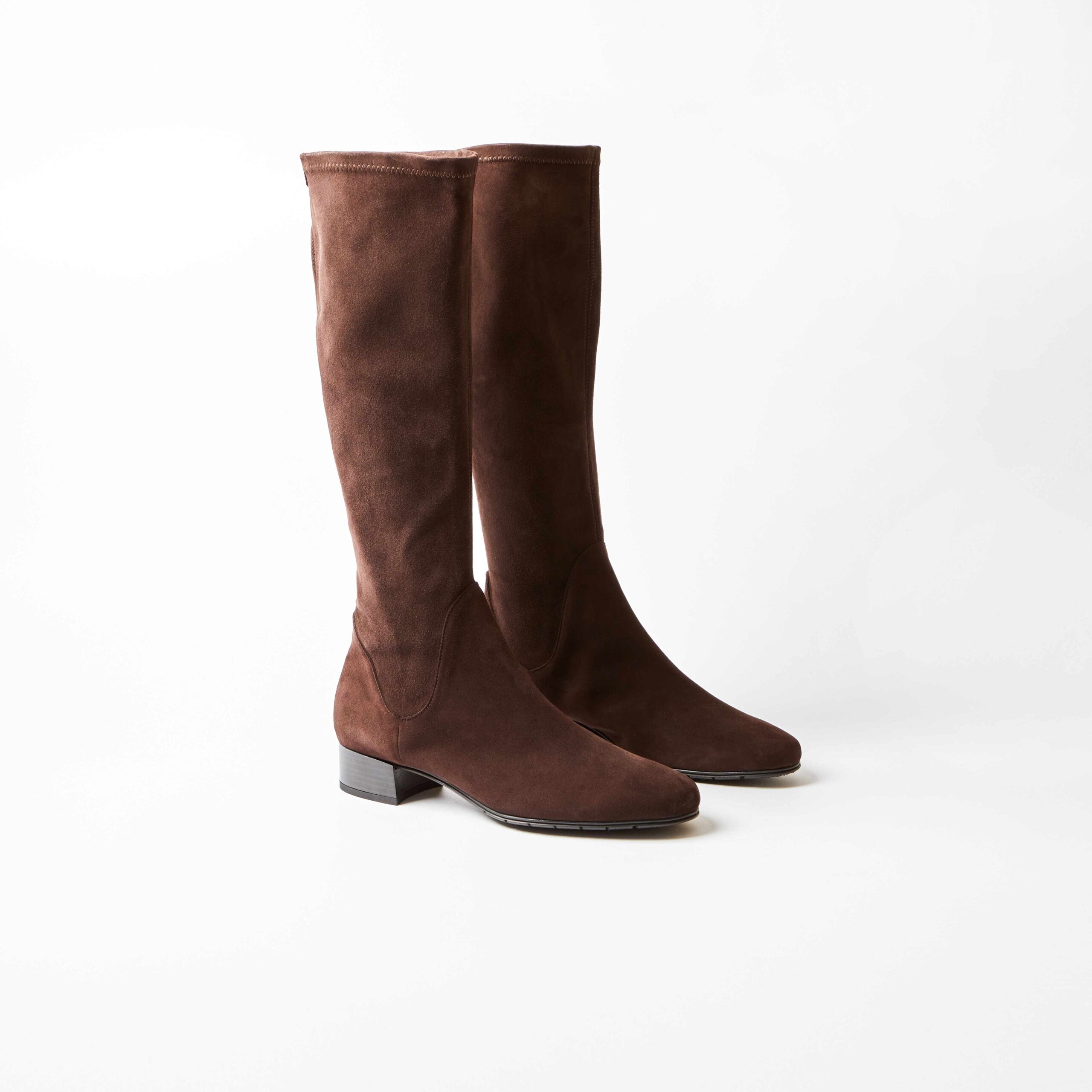 Vetto Dark Brown Suede Knee High Boot