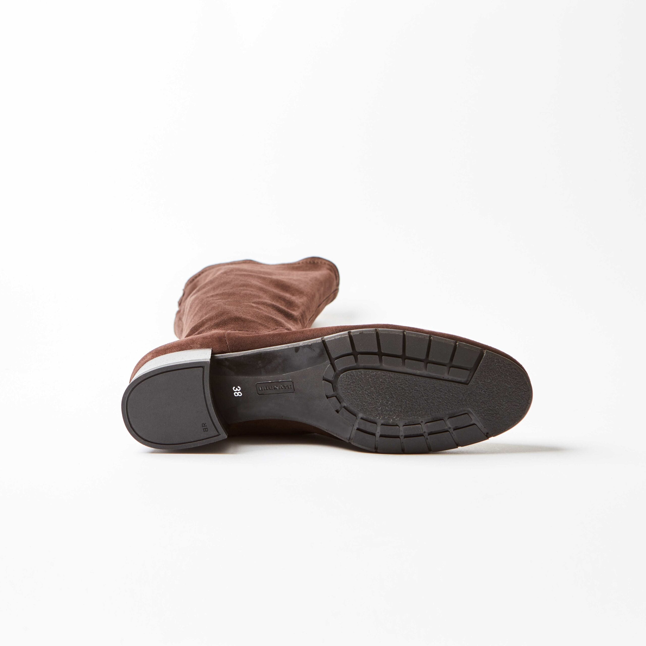 Vetto Dark Brown Suede Knee High Boot