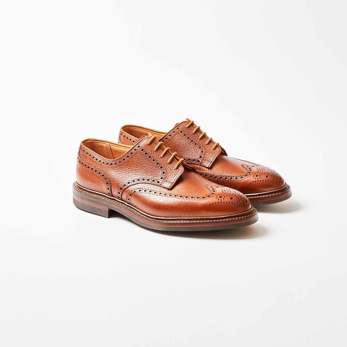 Pembroke Tan Scotch Grain (G) Derby Brogue | Bowhill and Elliott display picture 2