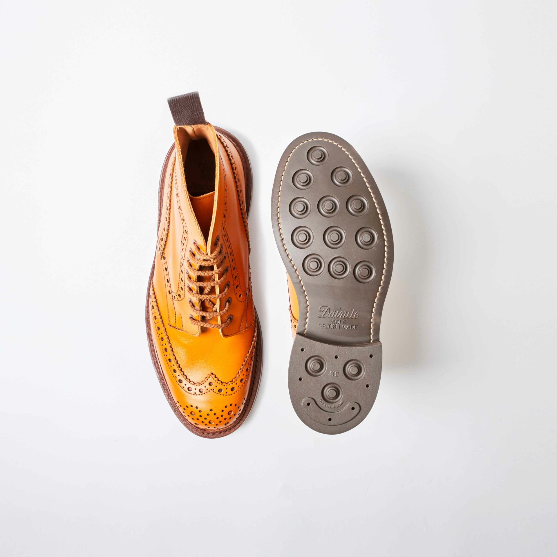 Stow Acorn Antique Brown Calf Brogue Boots