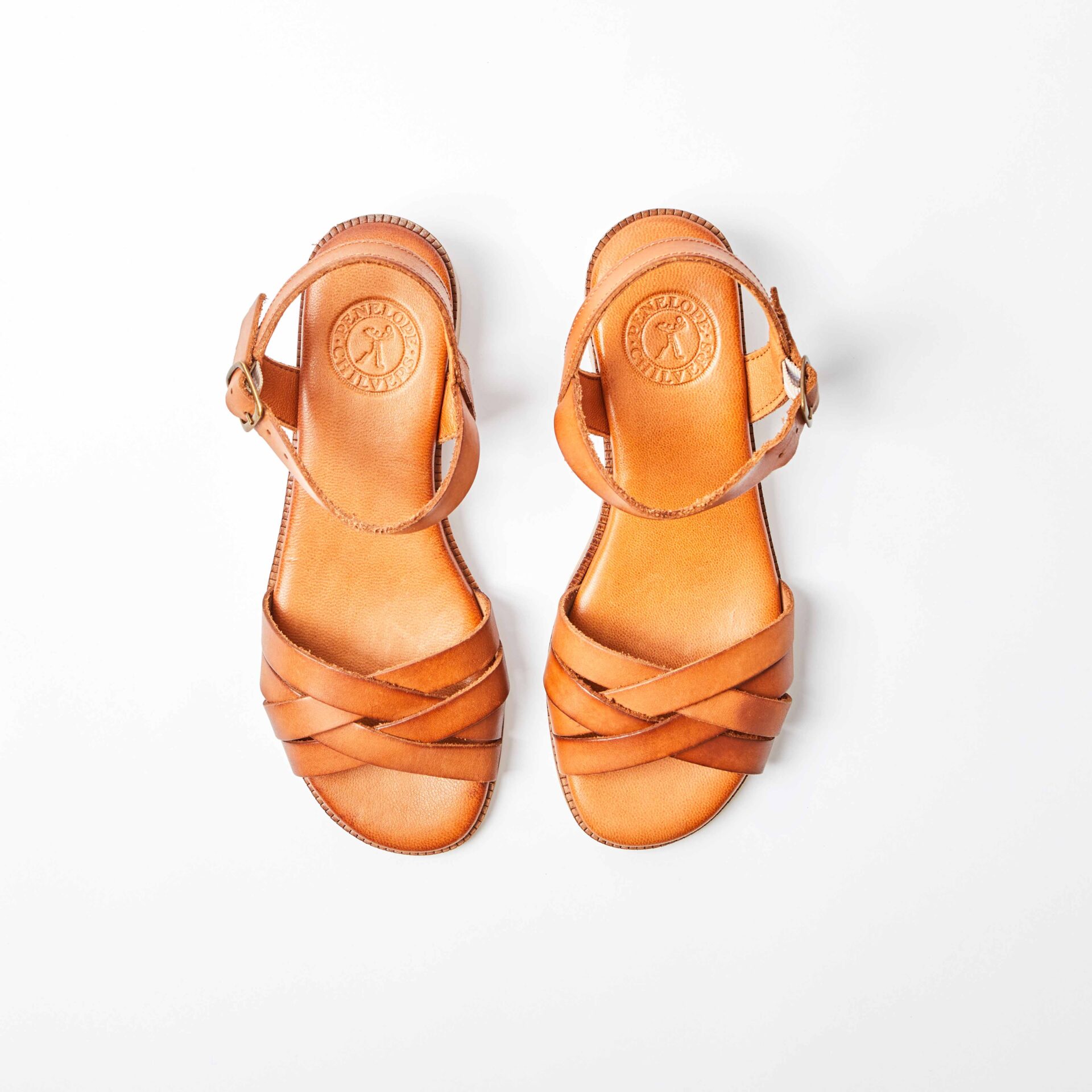 Shepherdess Heeled Tan Leather Sandal