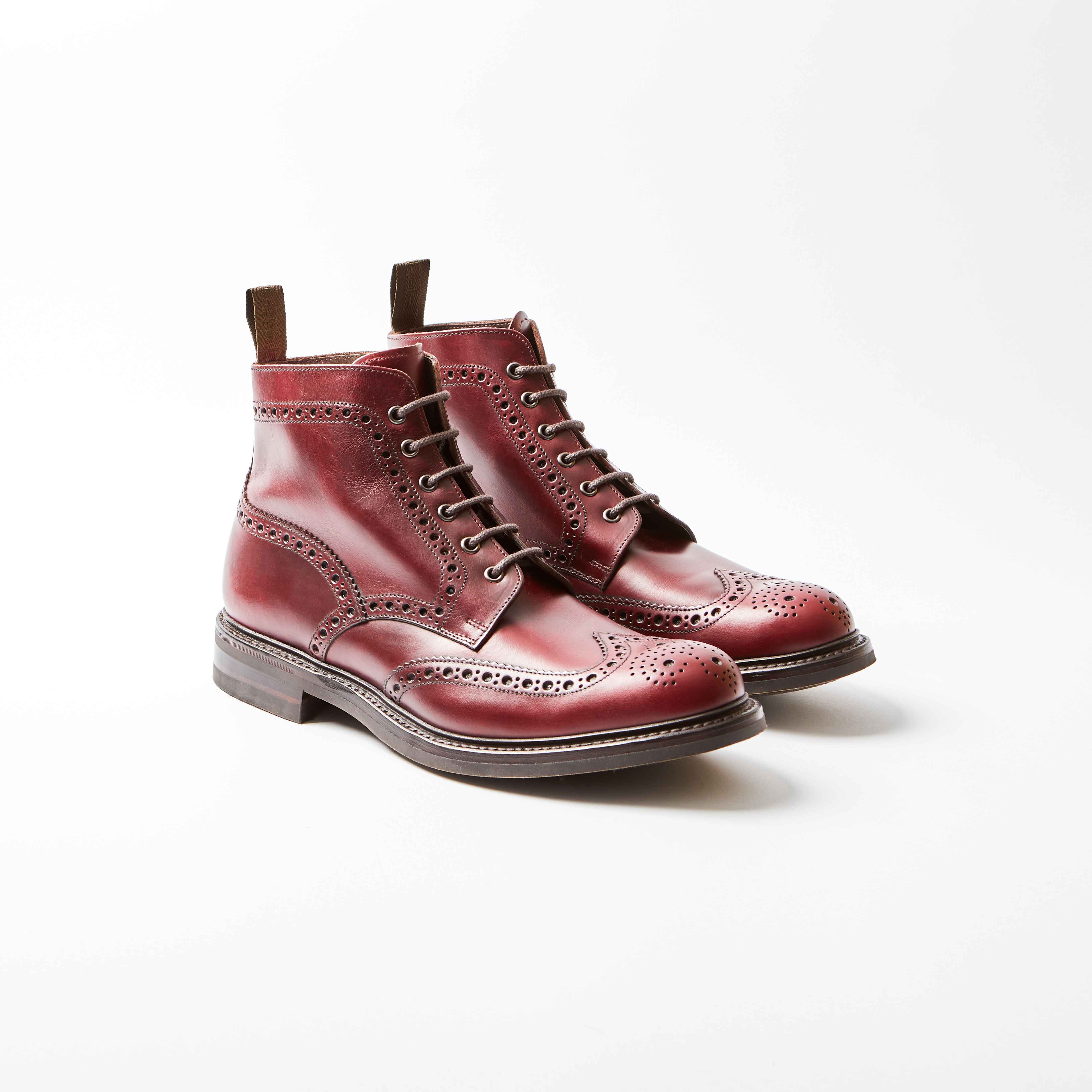 Bedale Burgundy Chromexcel Leather Brogue Derby Boot