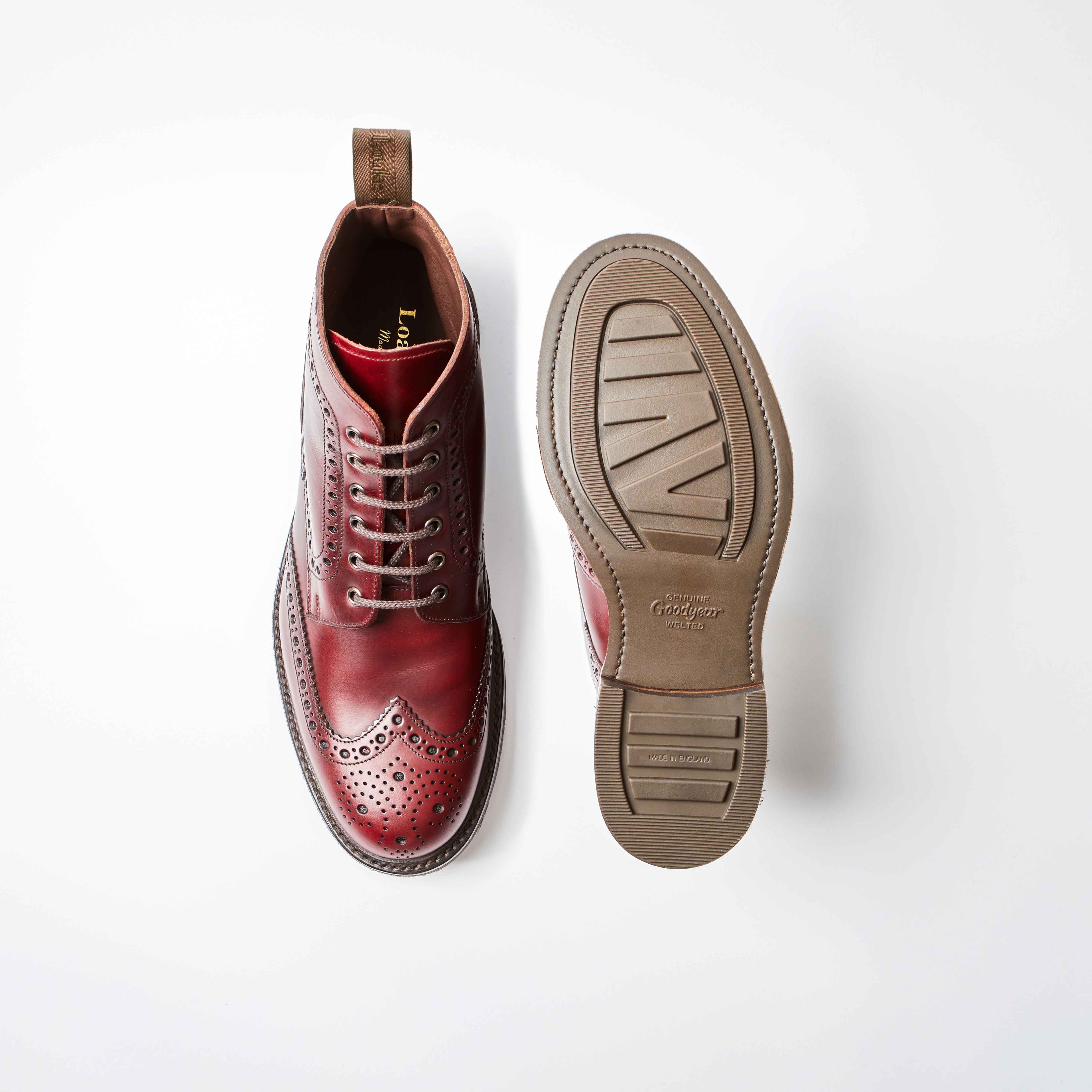 Bedale Burgundy Chromexcel Leather Brogue Derby Boot