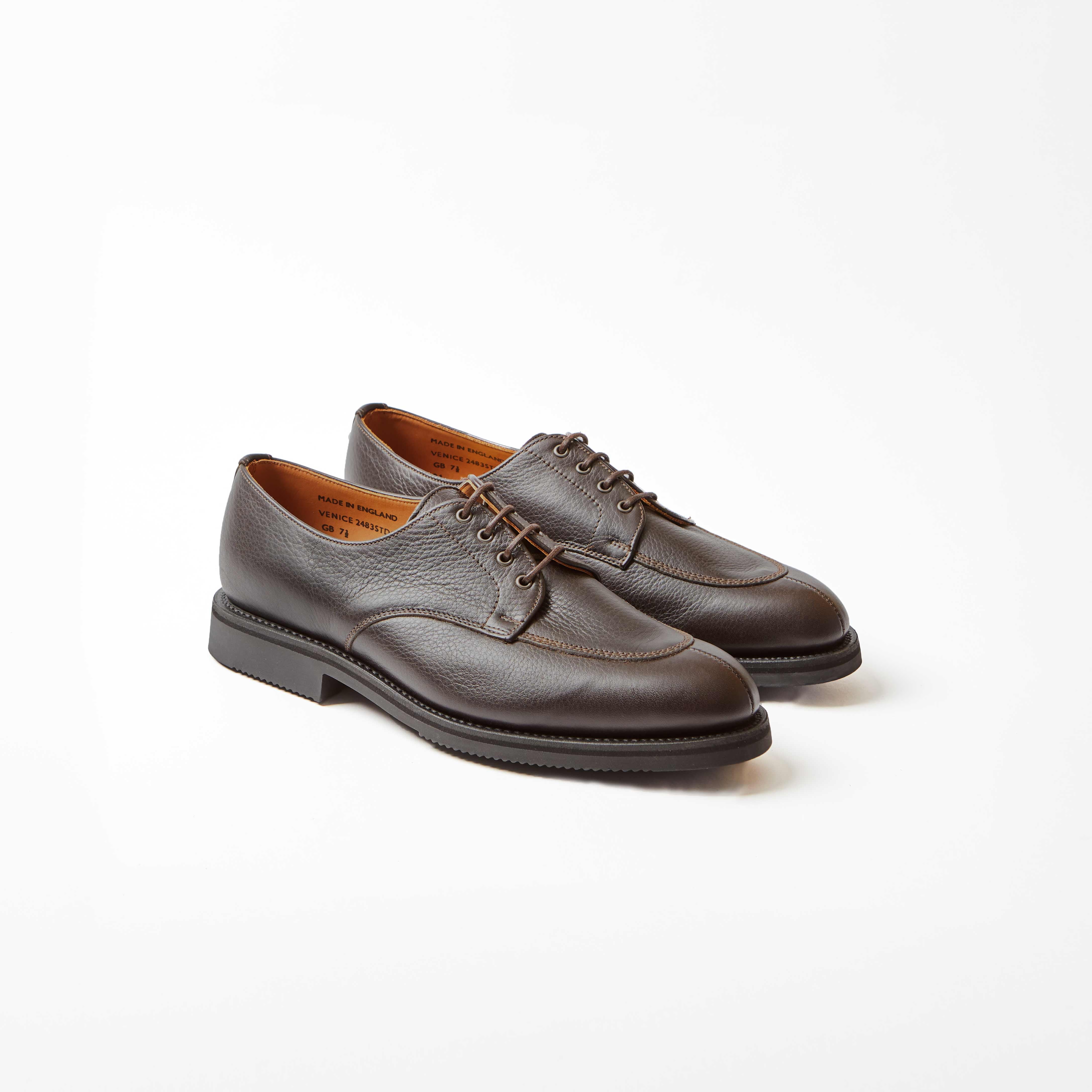 Savage Brown Grain Split Toe Darby