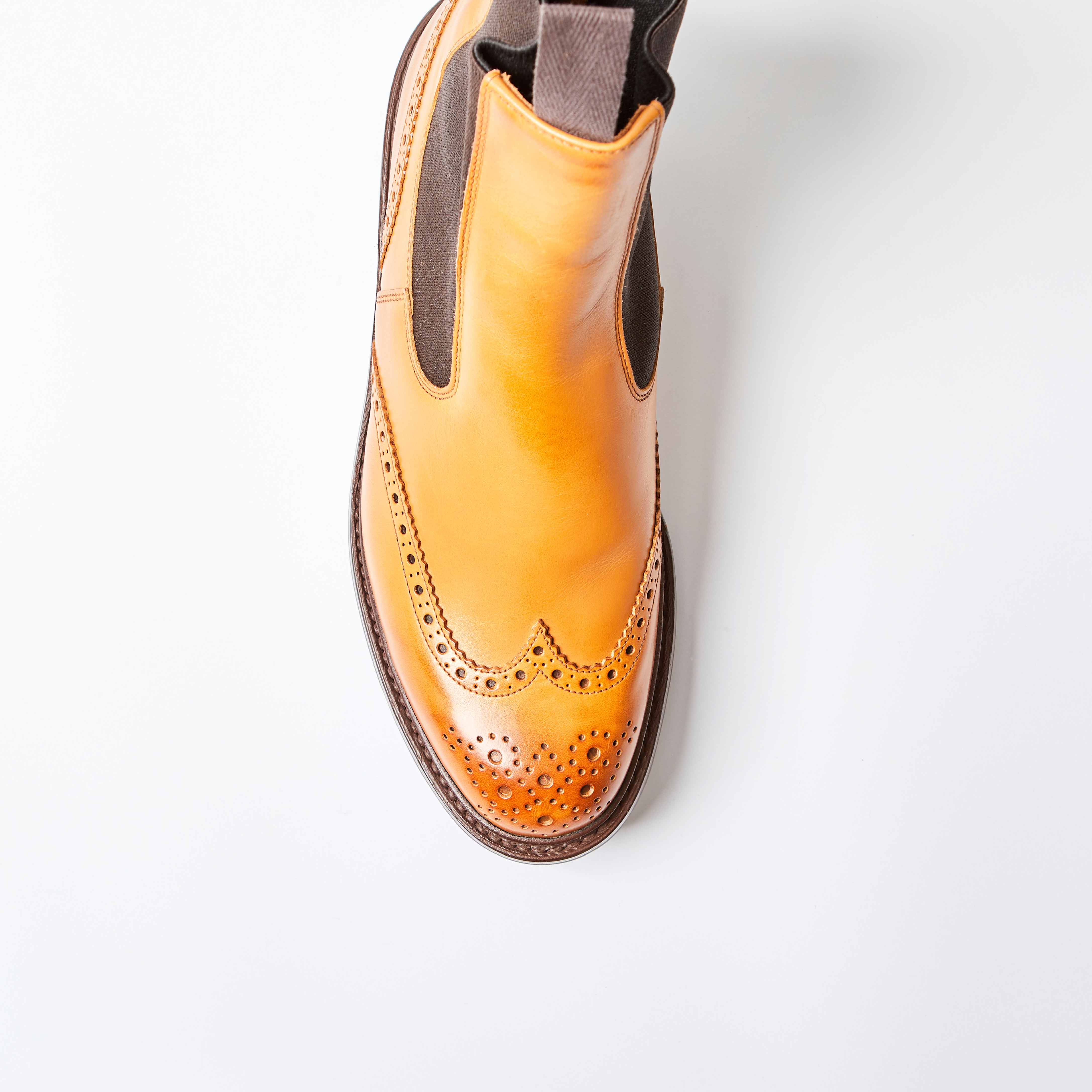 Henry 1001 Burnished Brown Elastic Brogue