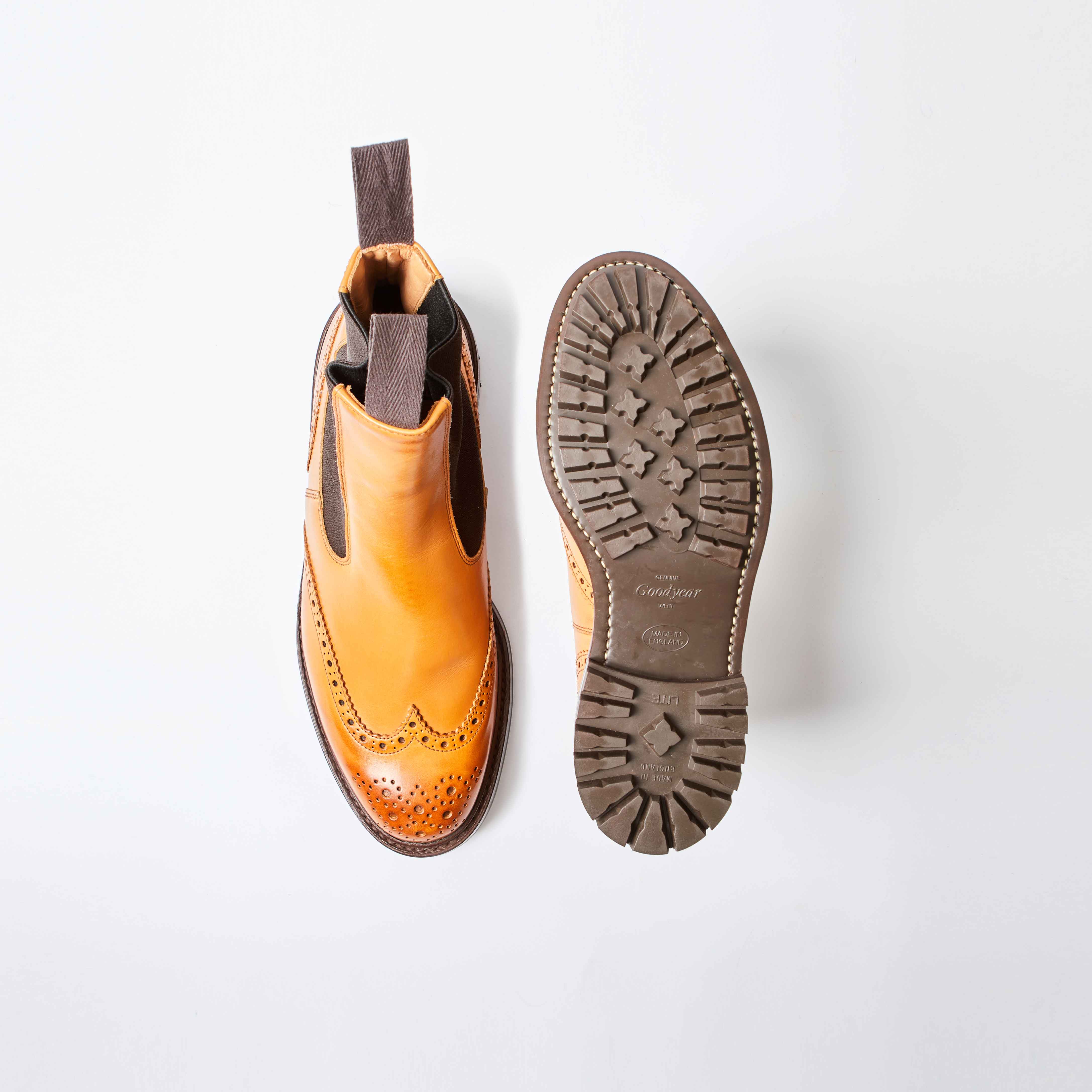 Henry 1001 Burnished Brown Elastic Brogue