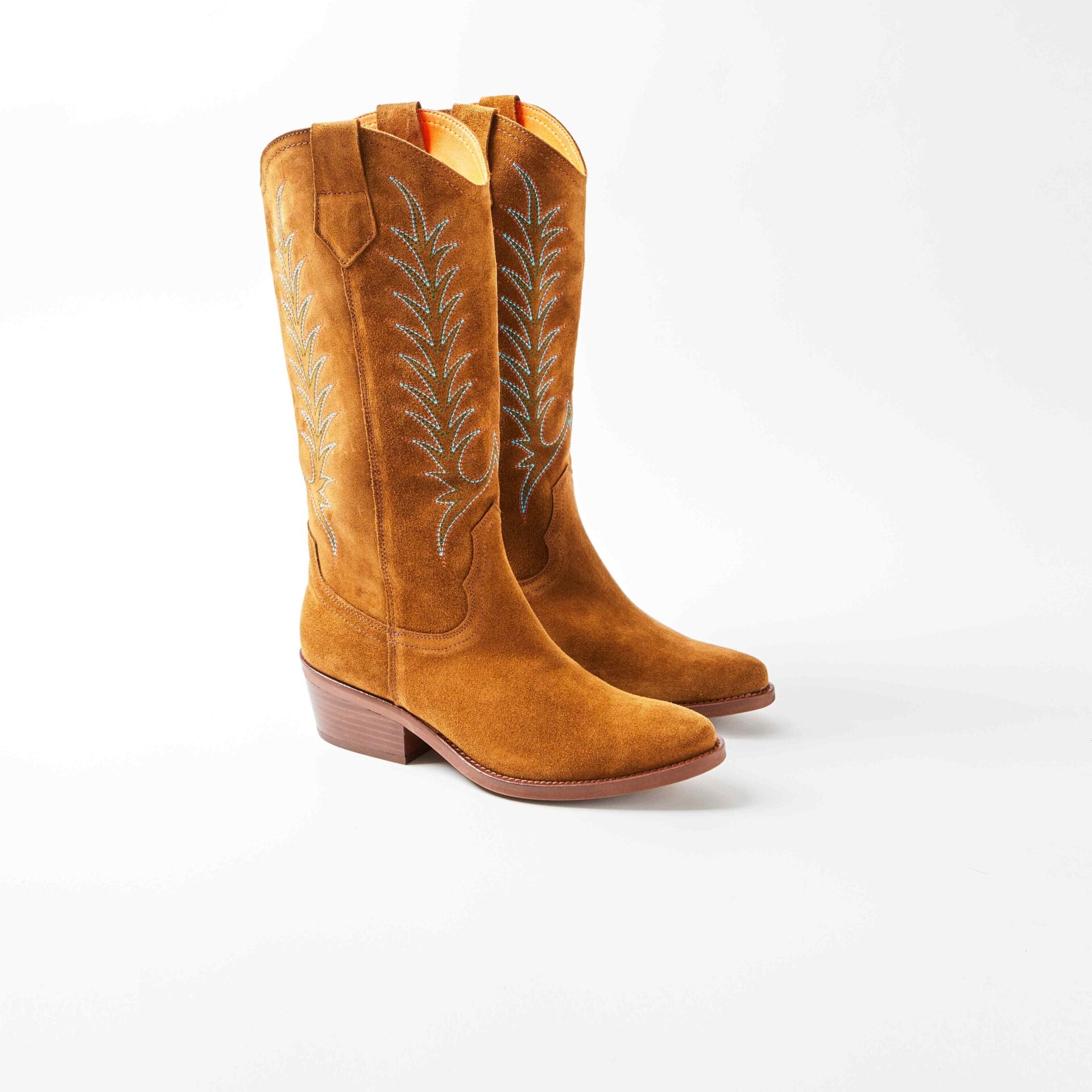 Goldie Embroidered Peat Cowboy Boot