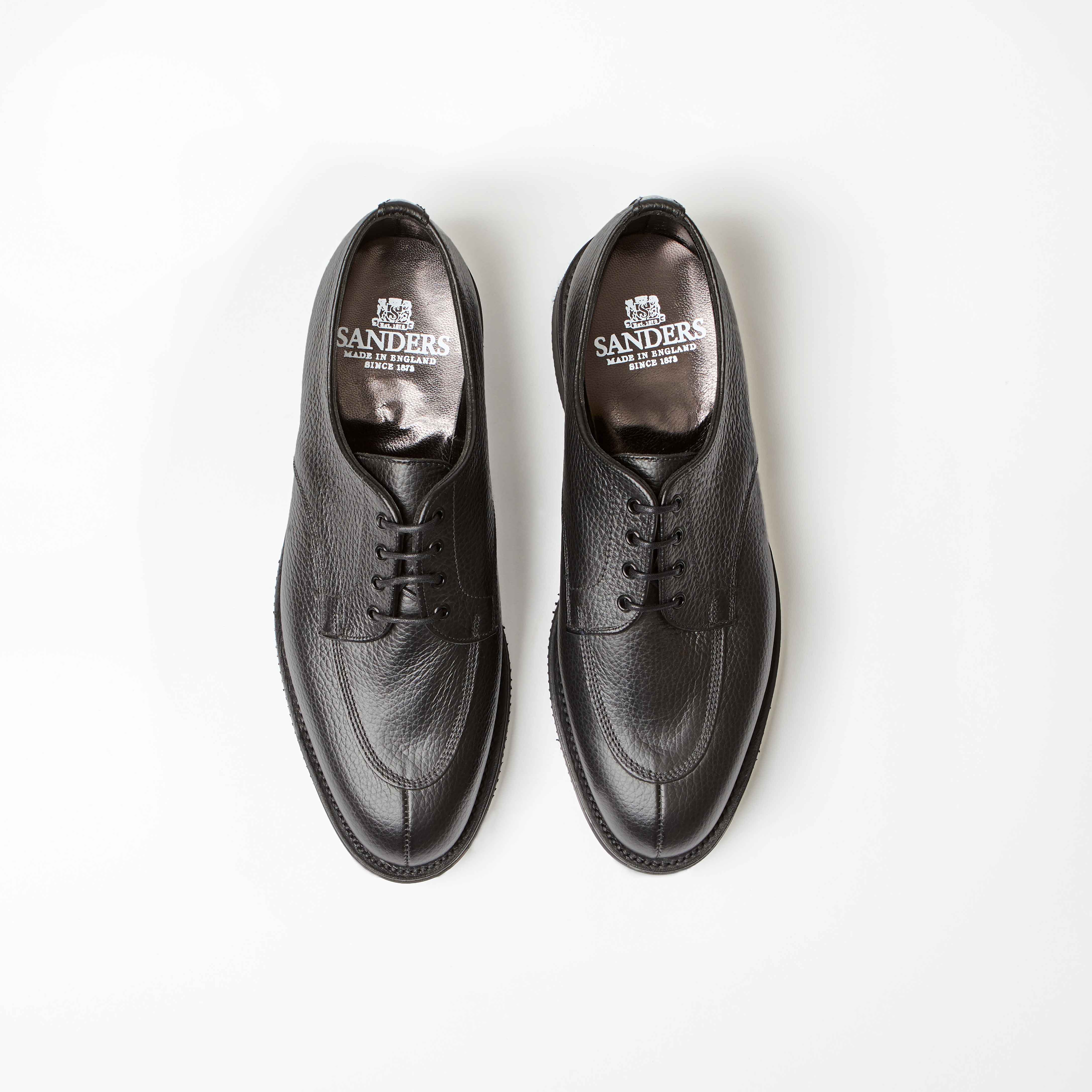 Venice Black Grain Split Toe Darby