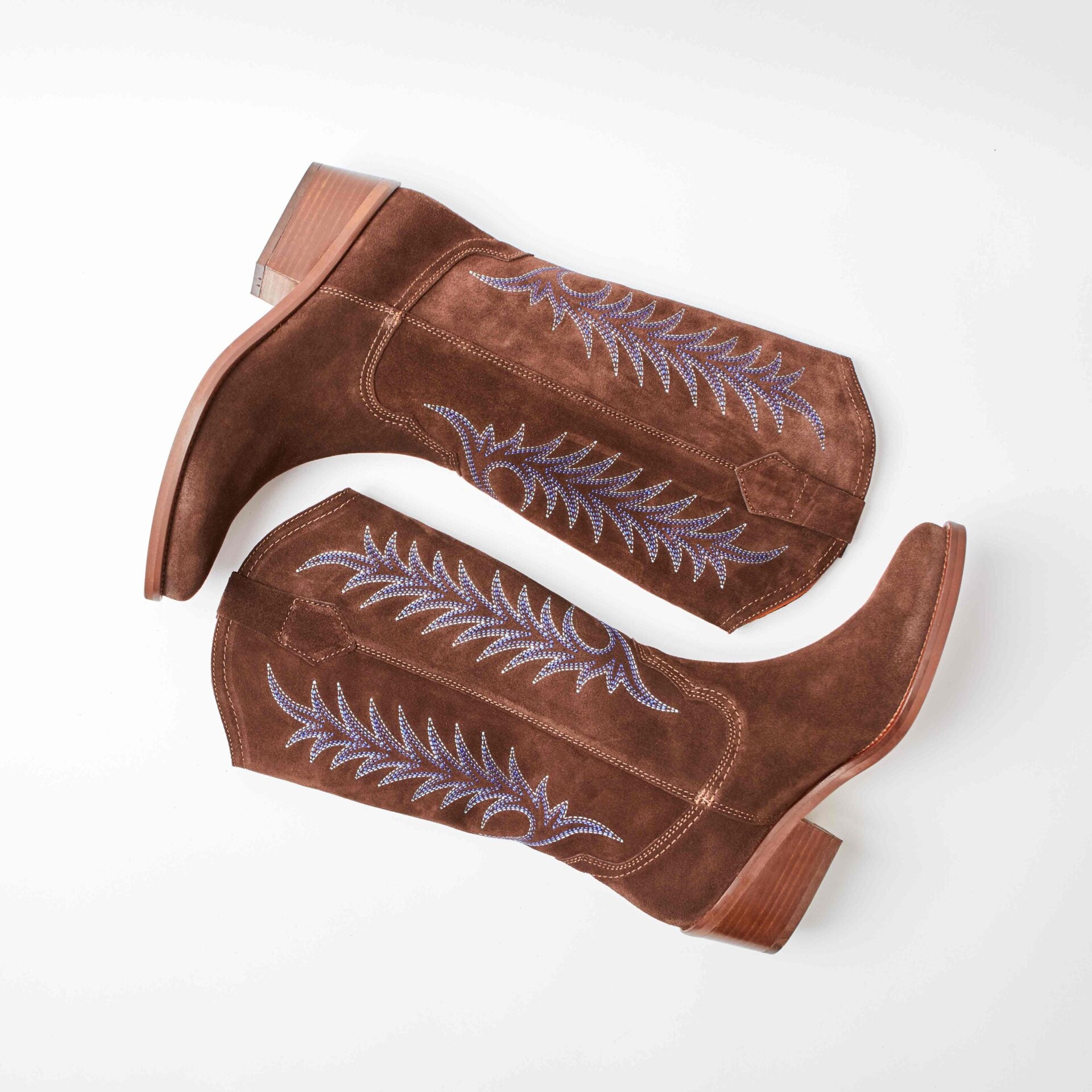 Goldie Embroidered Bitter Chocolate Cowboy Boot