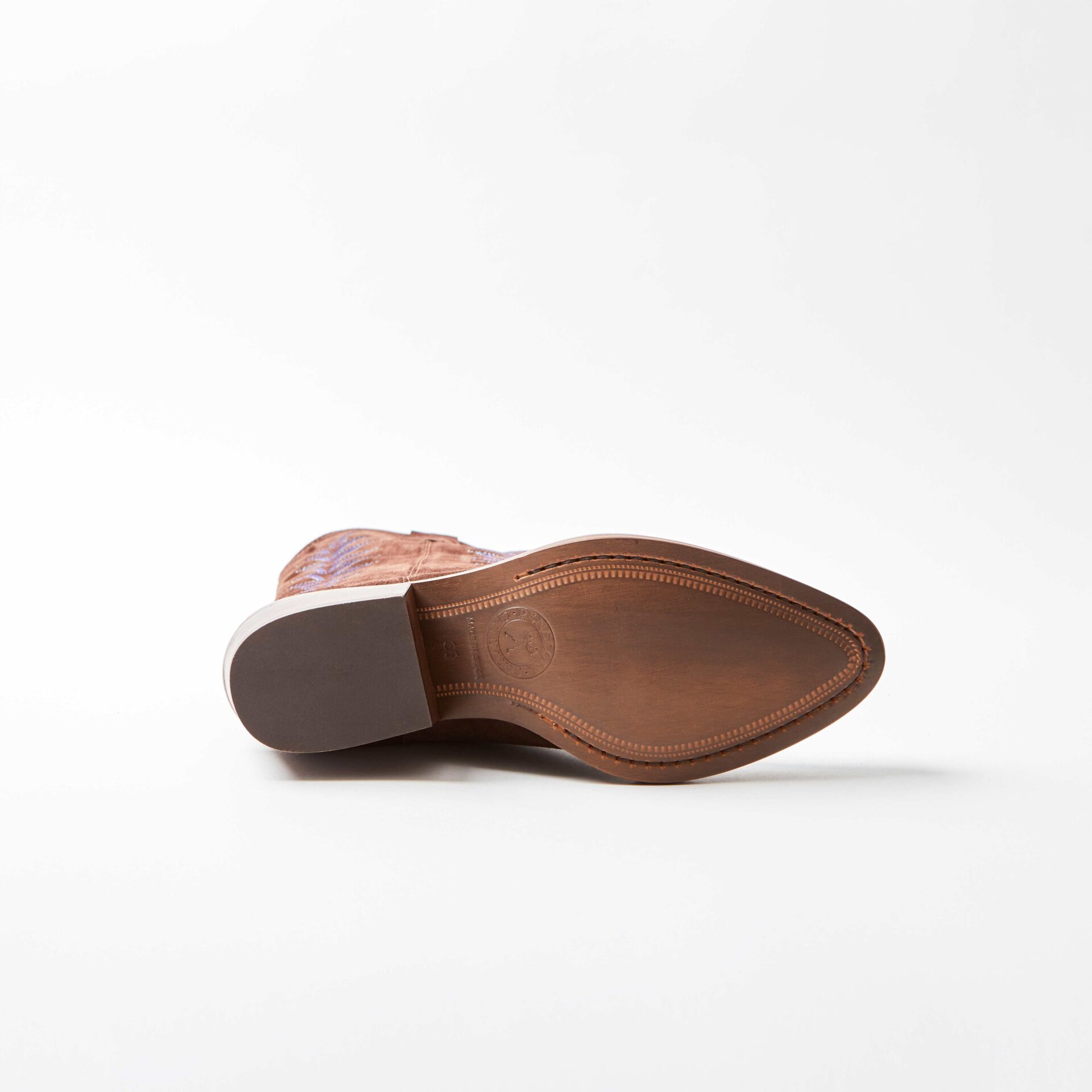 Goldie Embroidered Bitter Chocolate Cowboy Boot