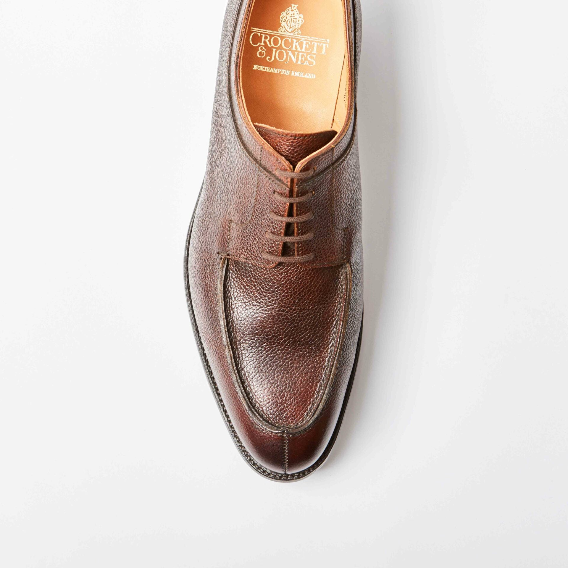 Hardwick Dark Brown Pebble Grain Split Toe Derby