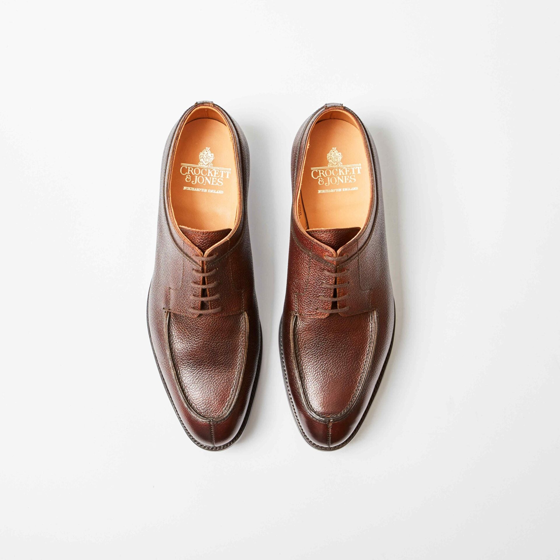 Hardwick Dark Brown Pebble Grain Split Toe Derby