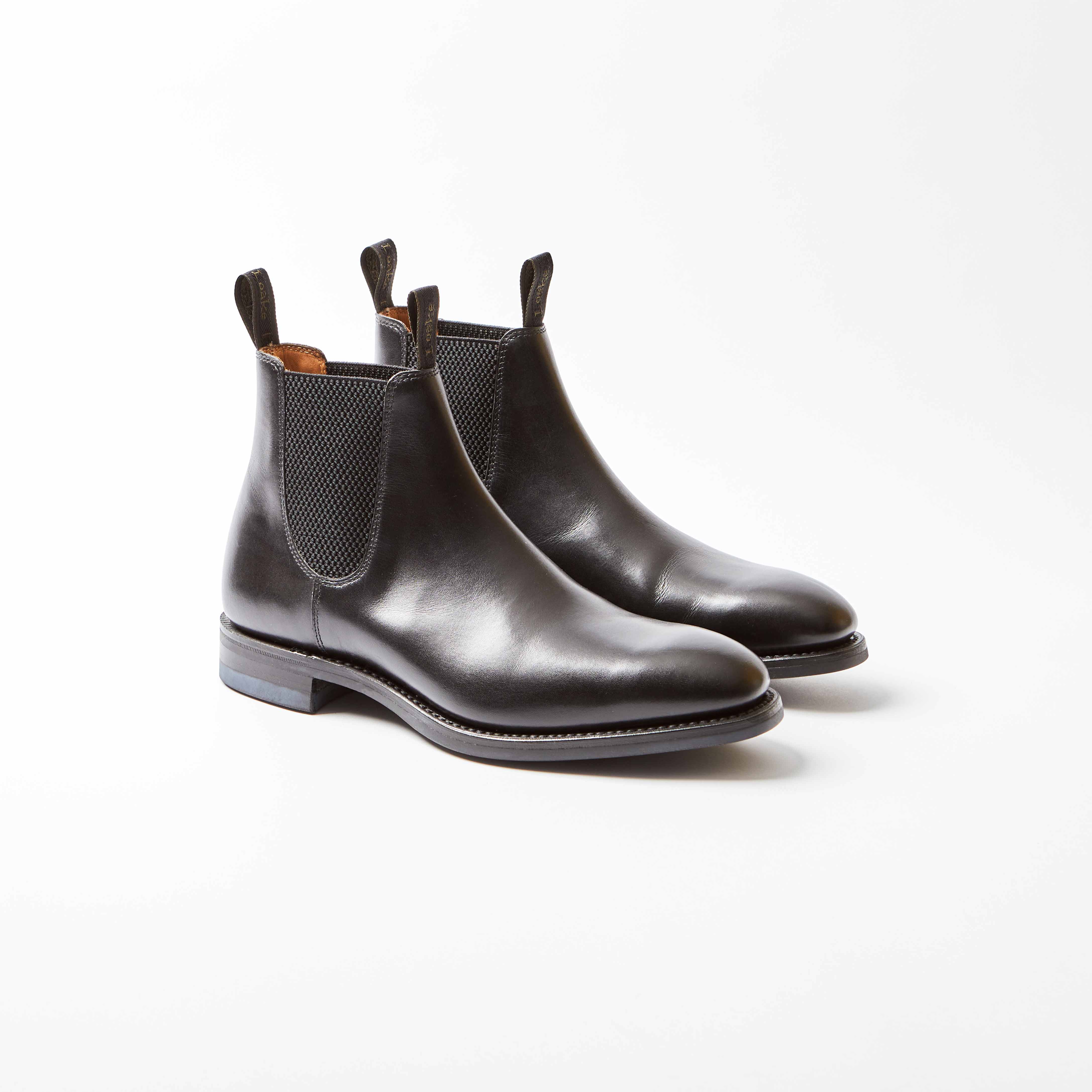 Chatsworth Black Calf Leather Chelsea Boots