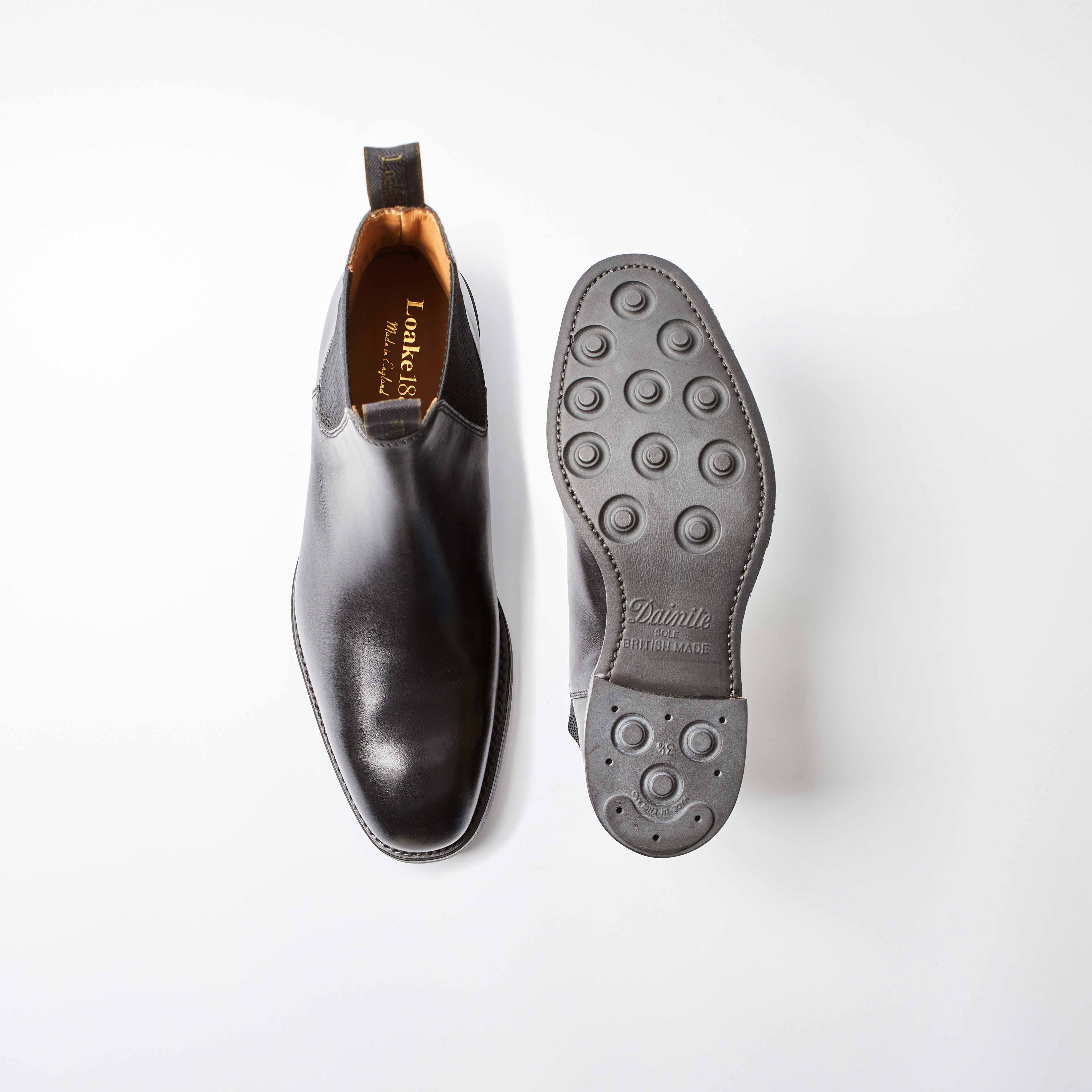 Chatsworth Black Calf Leather Chelsea Boots