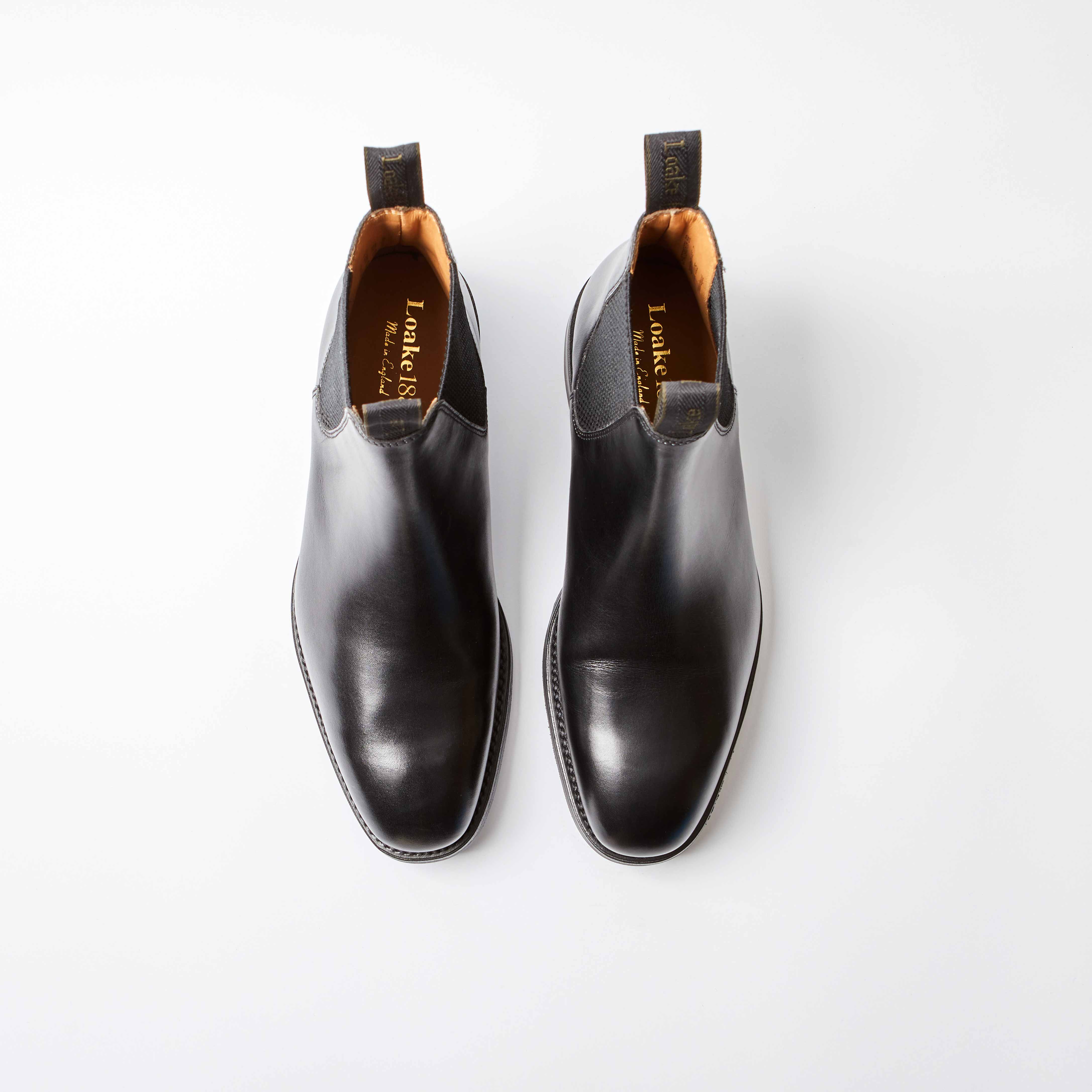Chatsworth Black Calf Leather Chelsea Boots