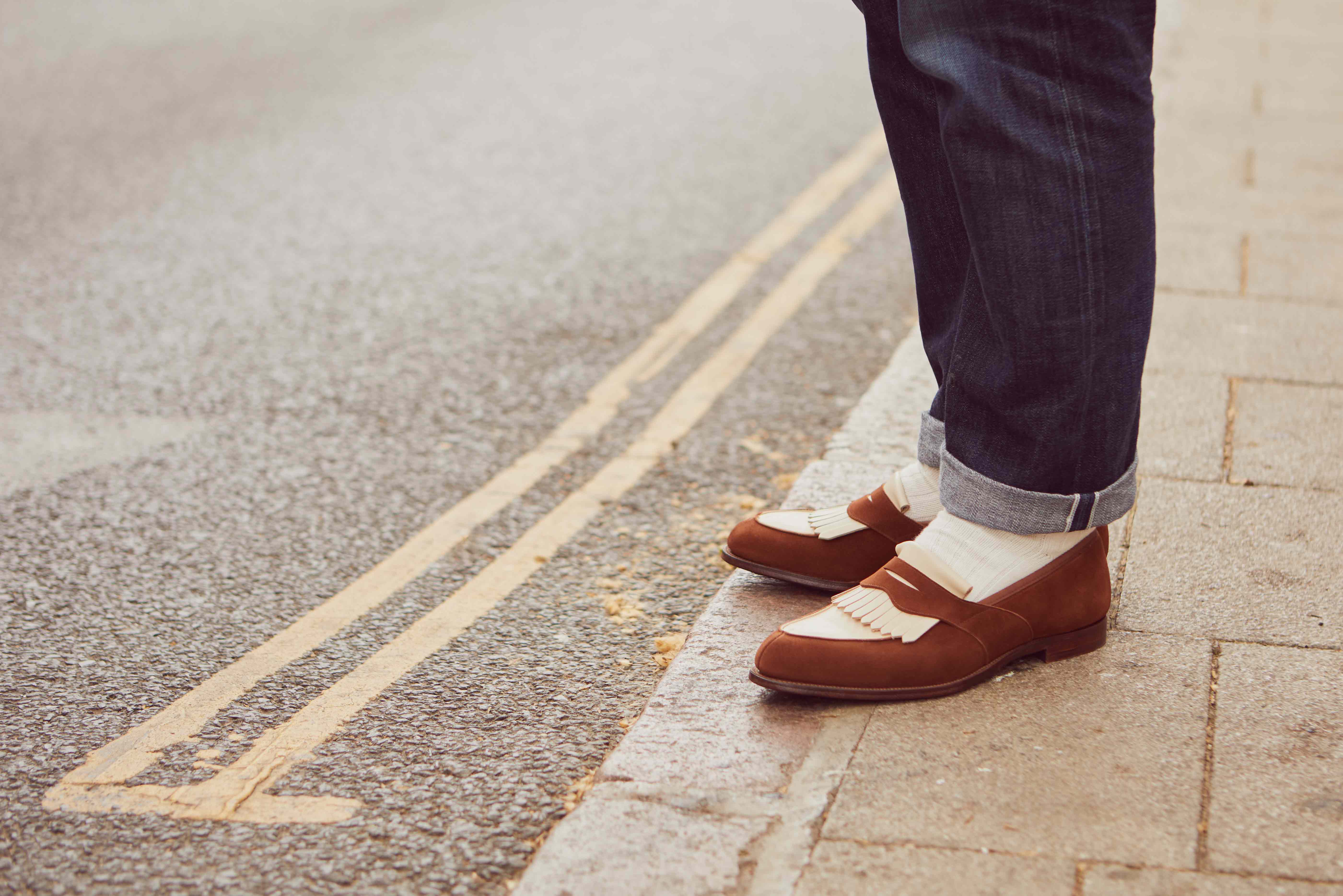 Sonning in Polo Suede/Ivory Leather, pre-order deposit