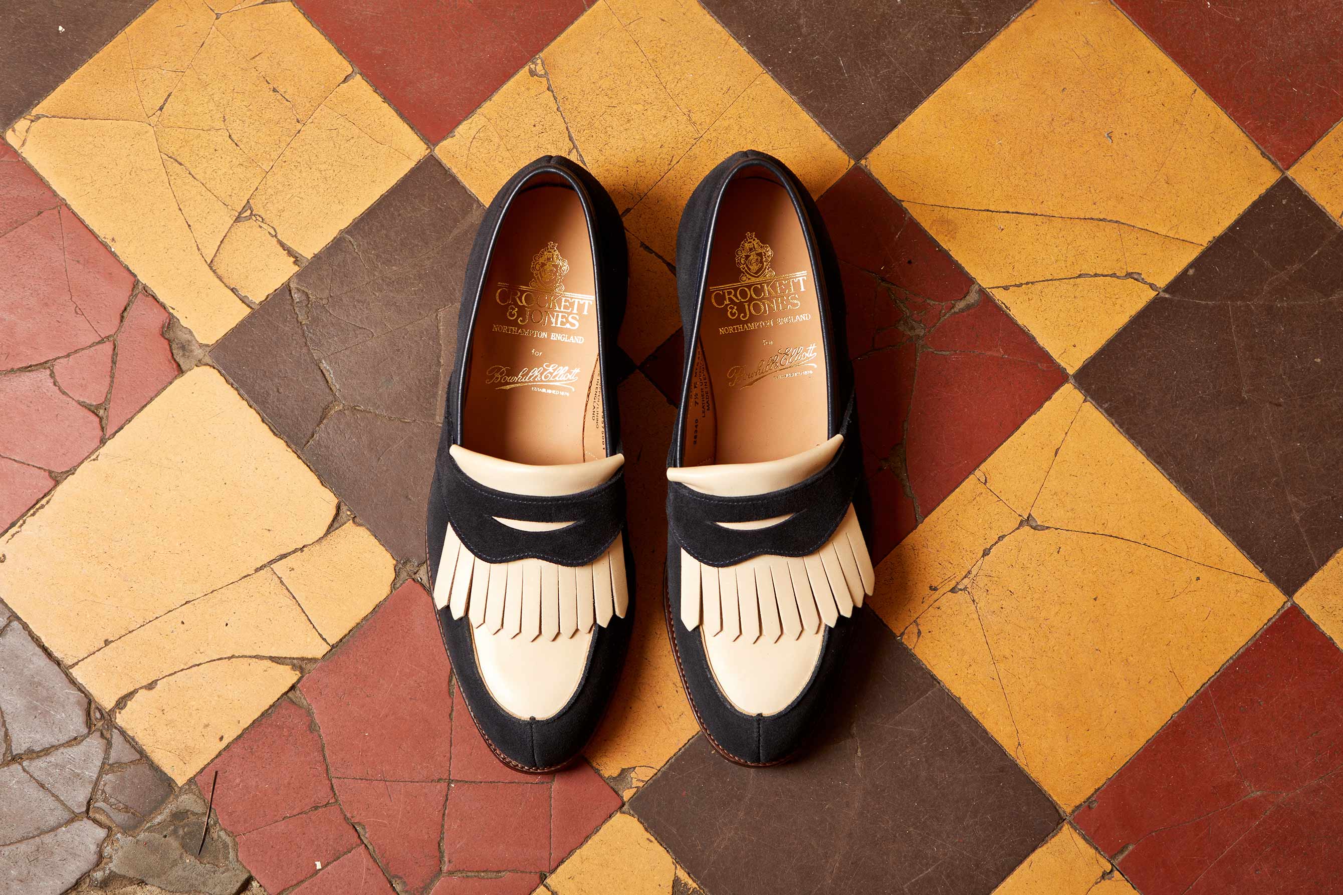 Sonning Navy Suede/Ivory Leather