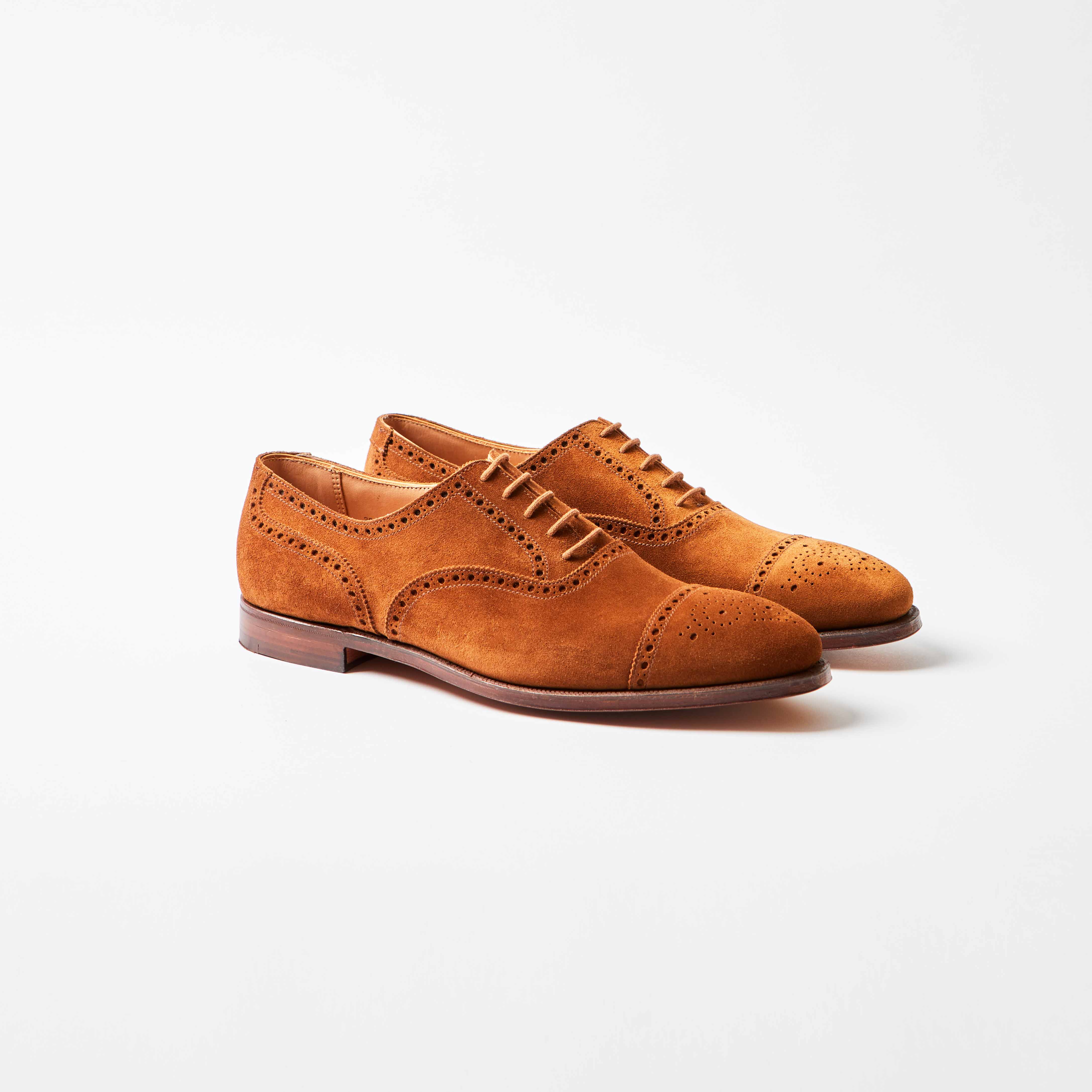 Westfield Tobacco Calf Suede Semi-Brogue Oxford