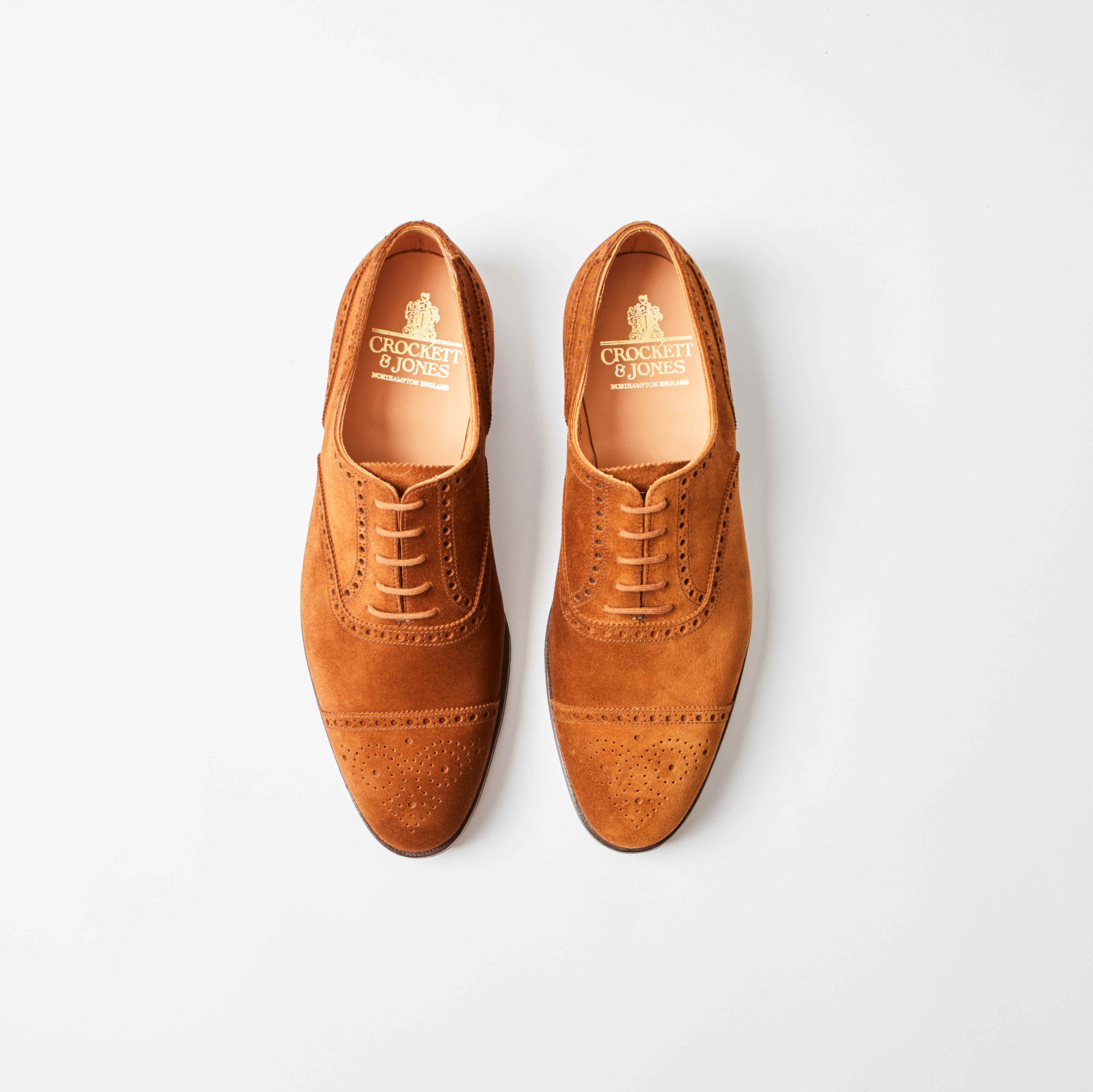 Westfield Tobacco Calf Suede Semi-Brogue Oxford