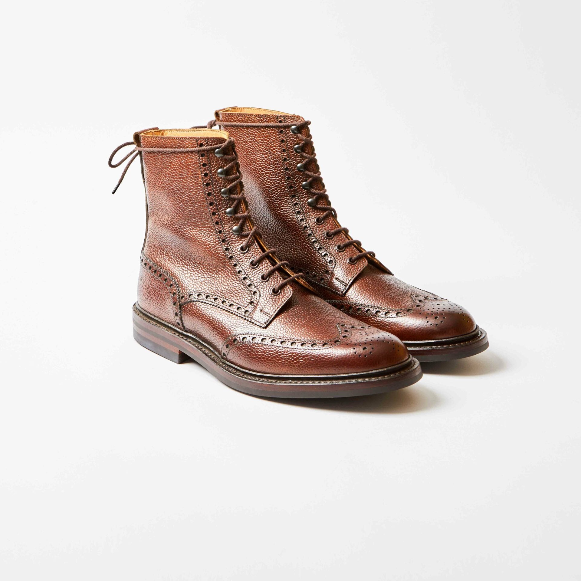 Islay Dark Brown Scotch Grain Derby Brogue Boot