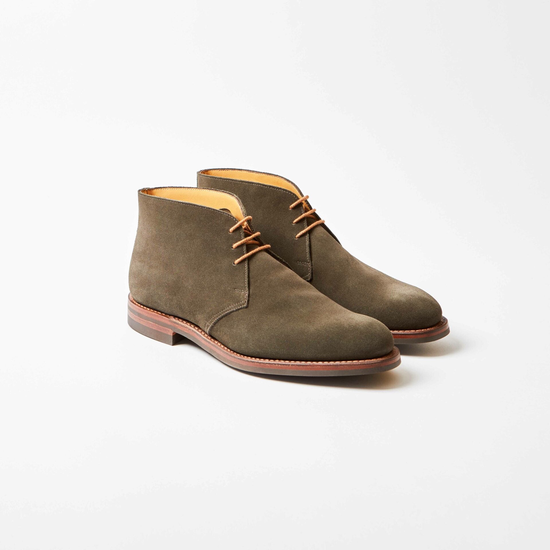 Chiltern Earth Green Suede Chukka Boot