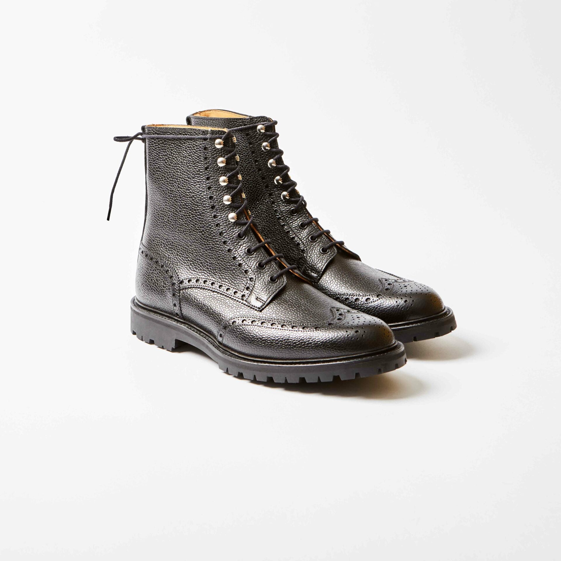 Islay Black Scotch Grain Derby Brogue Boot