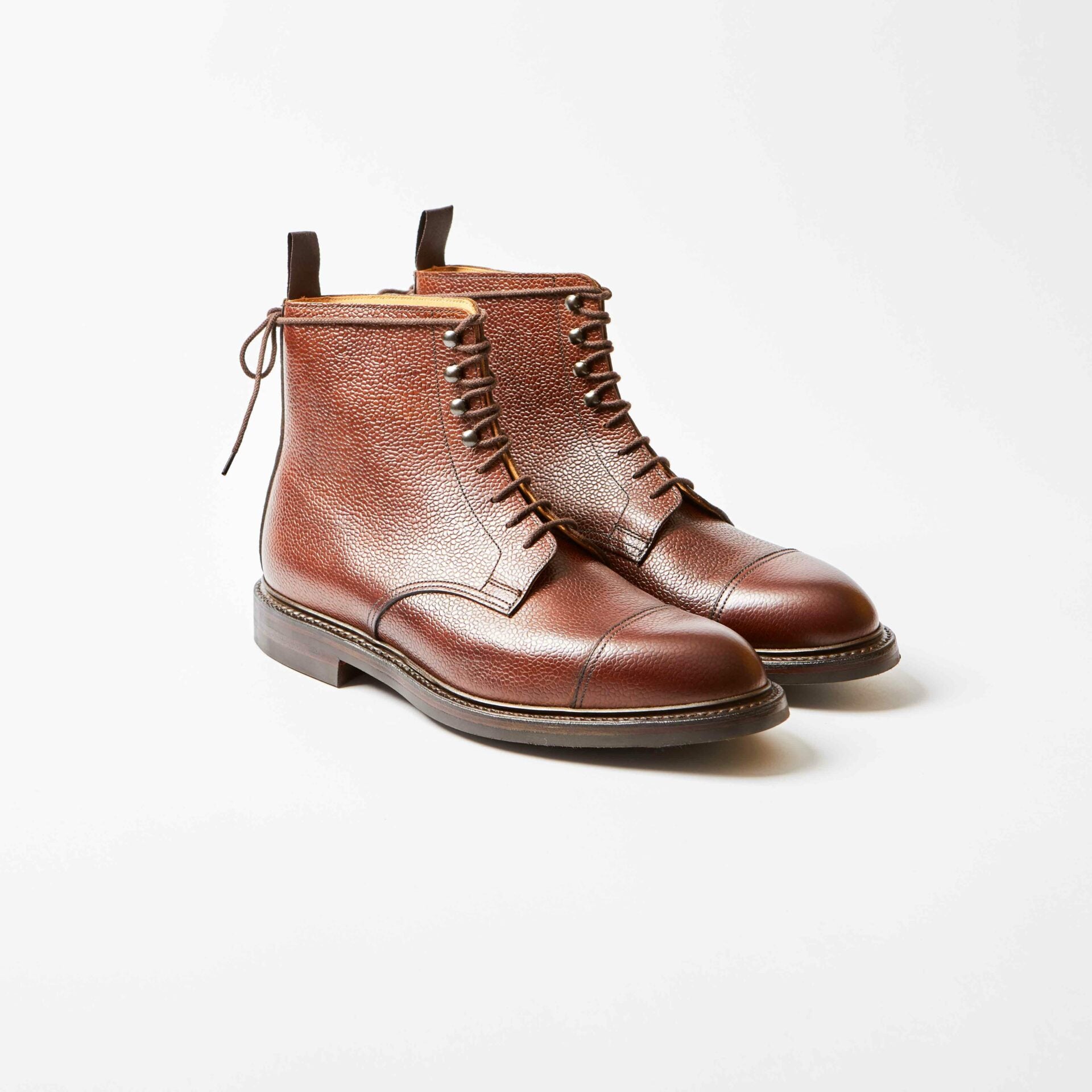 Coniston Dark Brown Scotch Grain Derby Cap Boot