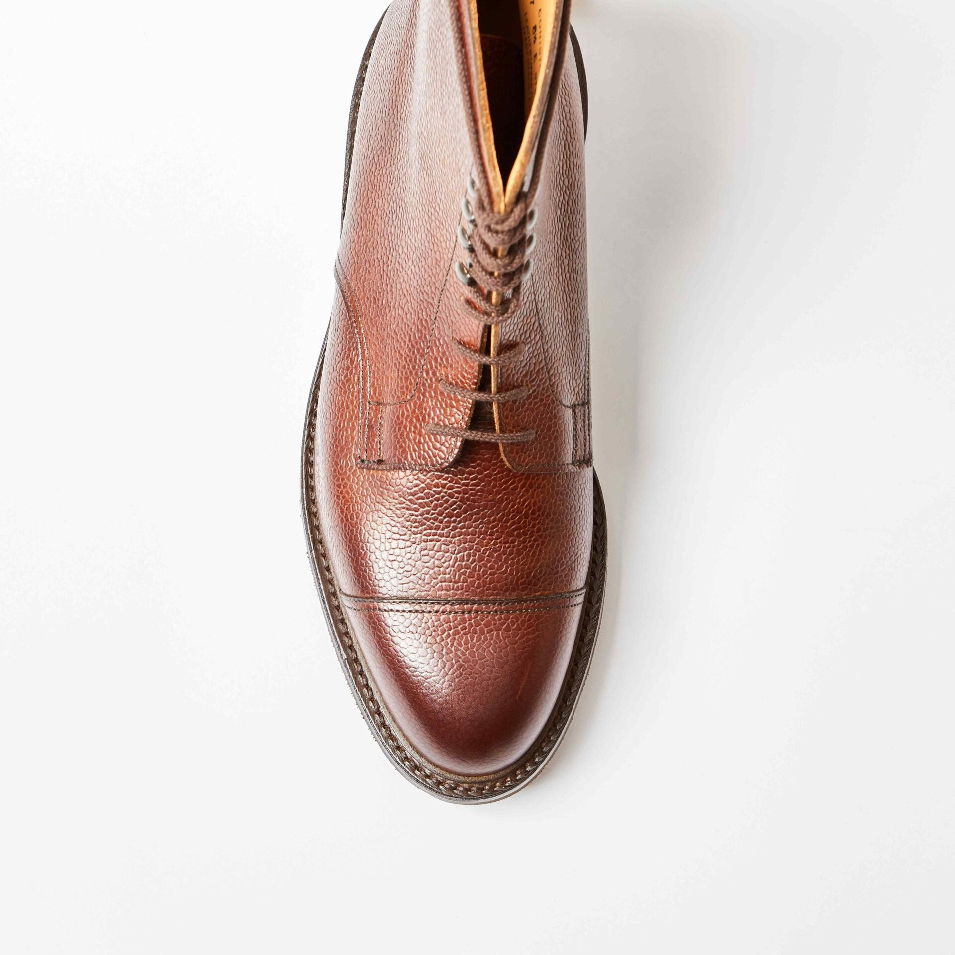 Coniston Dark Brown Scotch Grain Derby Cap Boot