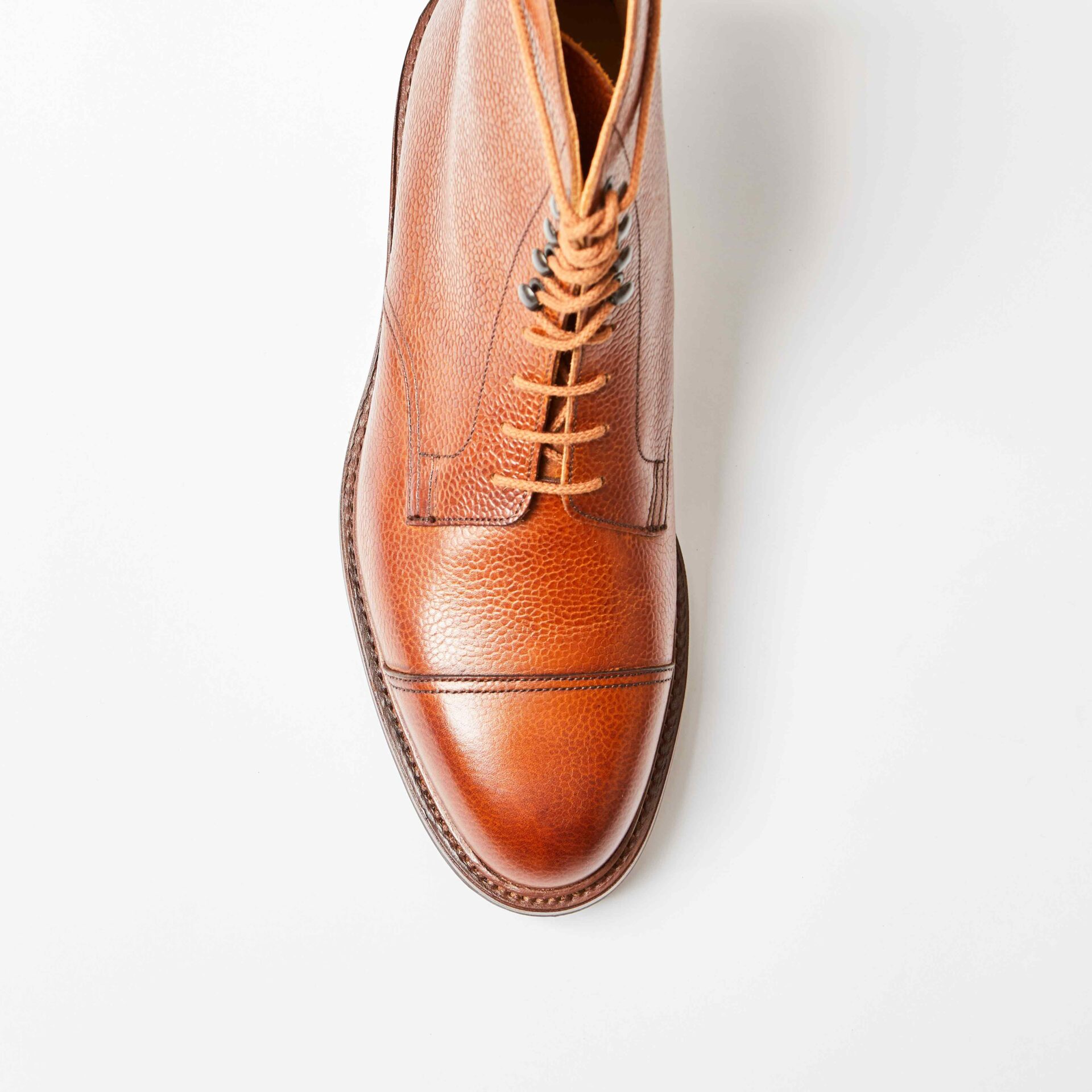 Coniston Tan Scotch Grain Derby Cap Boot